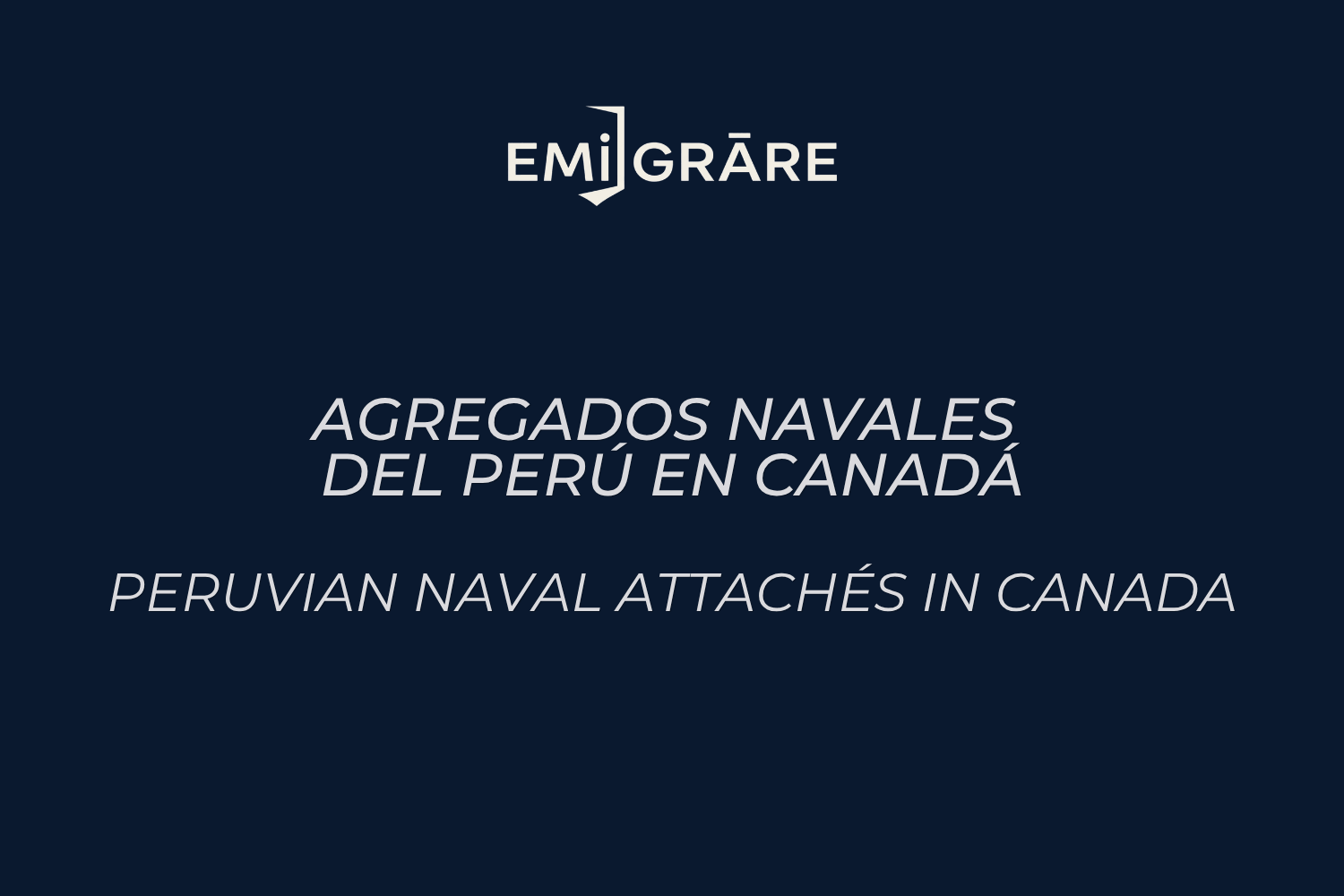 Agregados Navales de Perú en Canadá