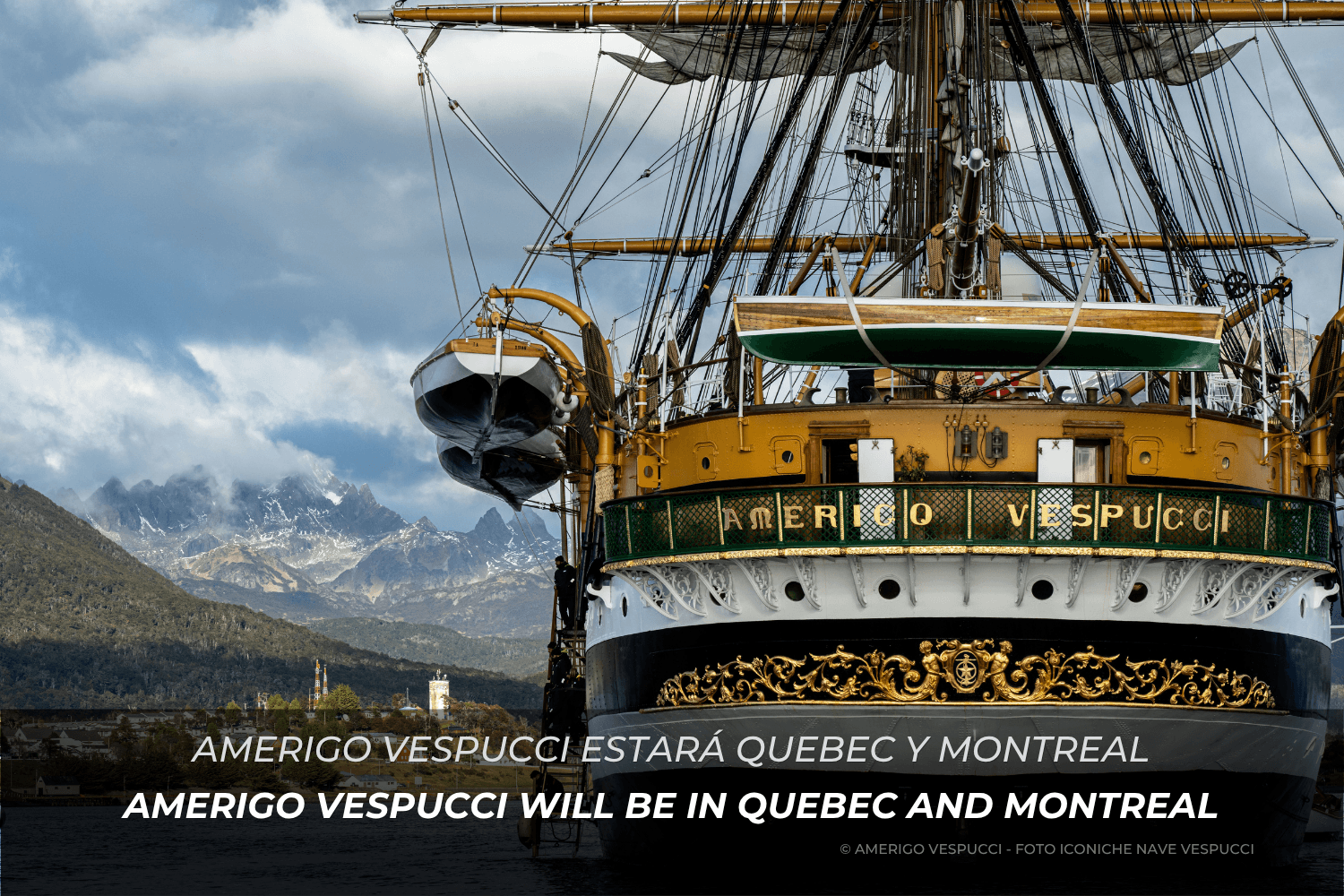 De Italia para Canadá: Amerigo Vespucci visita Quebec y Montreal.