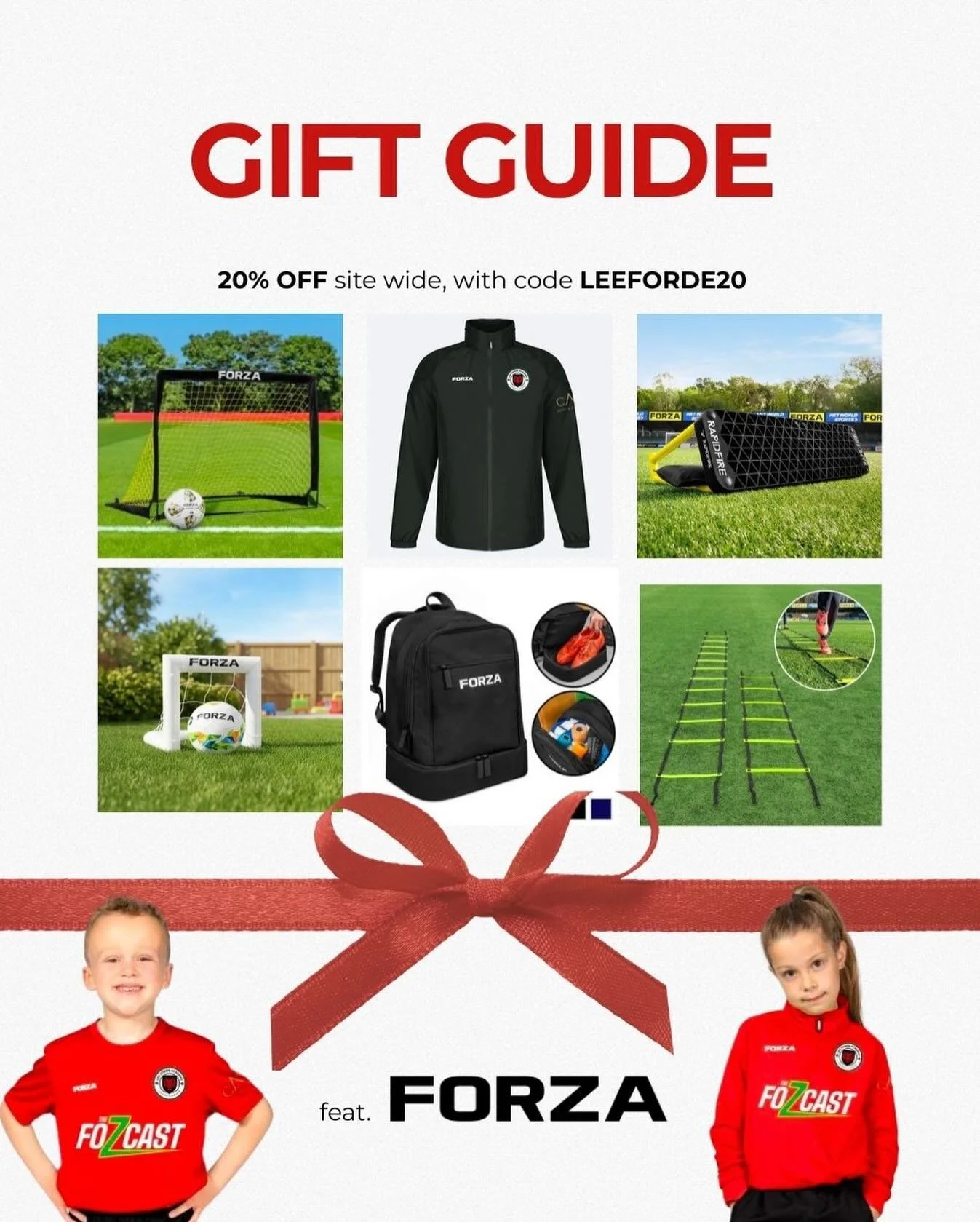 🎁 Still time for the perfect gift! ⚽️

Looking for a last-minute present for the football lover in your life? We&rsquo;ve got you covered.

Use our exclusive FORZA discount code for 20% OFF is site wide and includes training equipment, goals, balls 