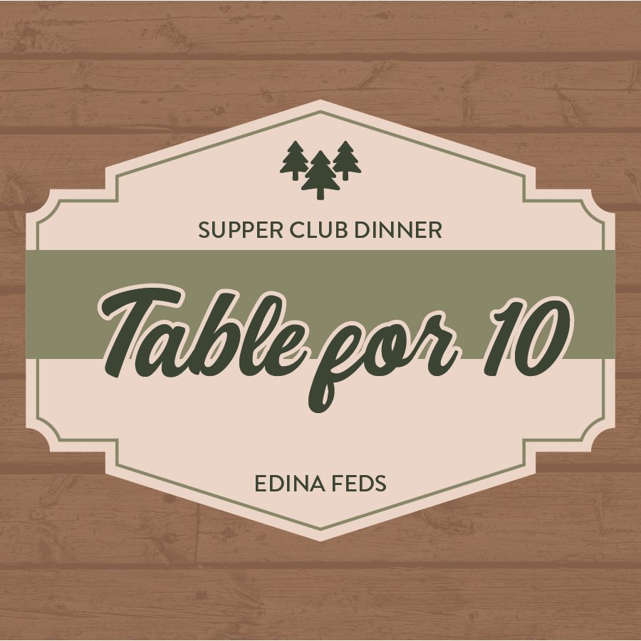 Table for 10 - Supper Club Dinner