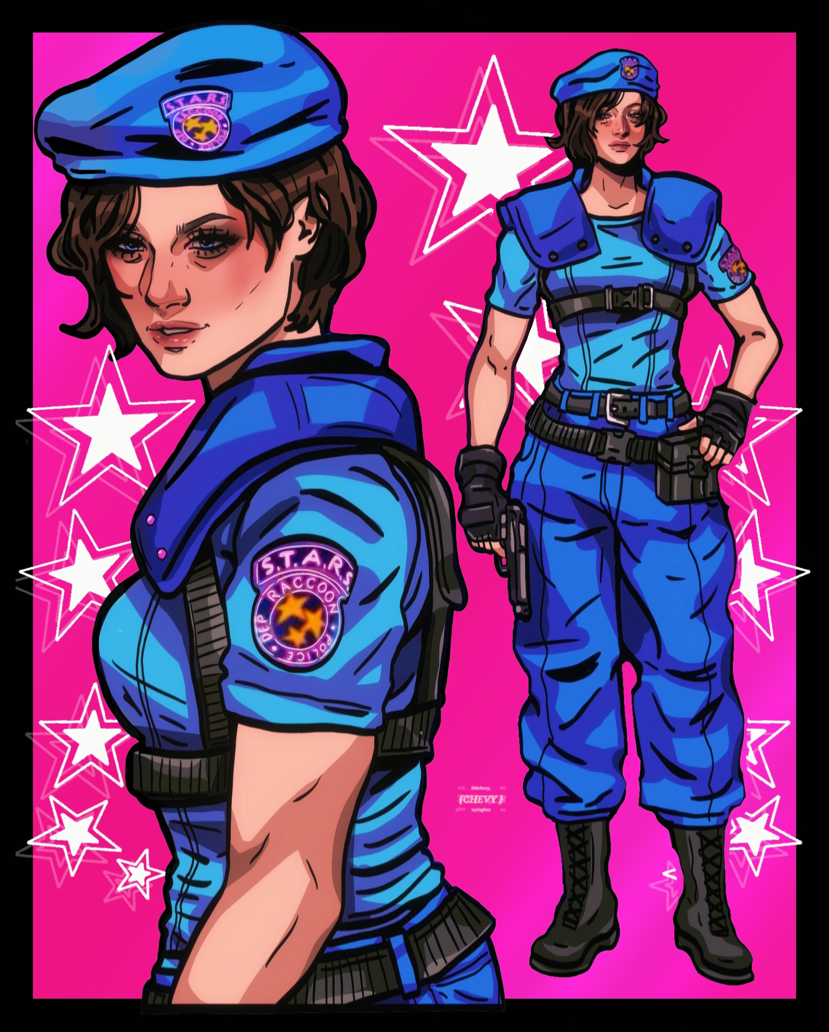 S.T.A.R.S Jill Pink 8.5x11
