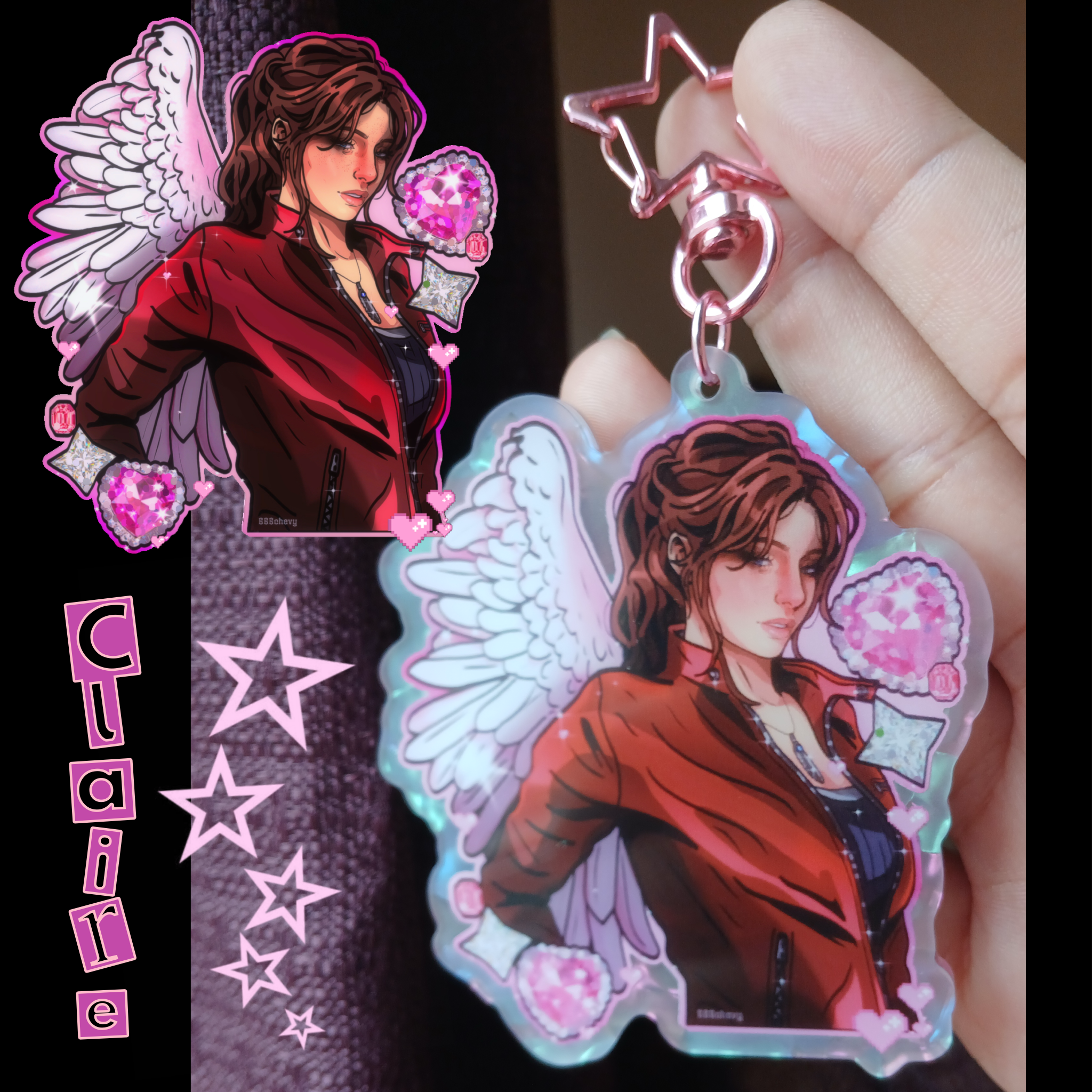 [PRE-ORDER] Claire Gem Keychain (3 in.)
