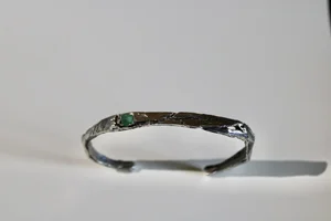 Ziran Sterling Emerald Cuff
