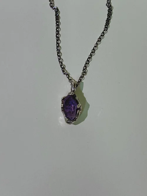 Raw Amethyst Necklace