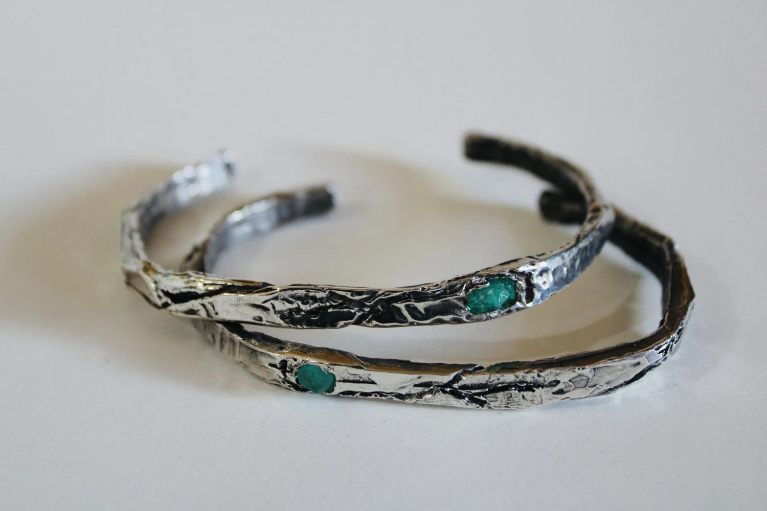 Ziran Sterling Emerald Cuff Hover