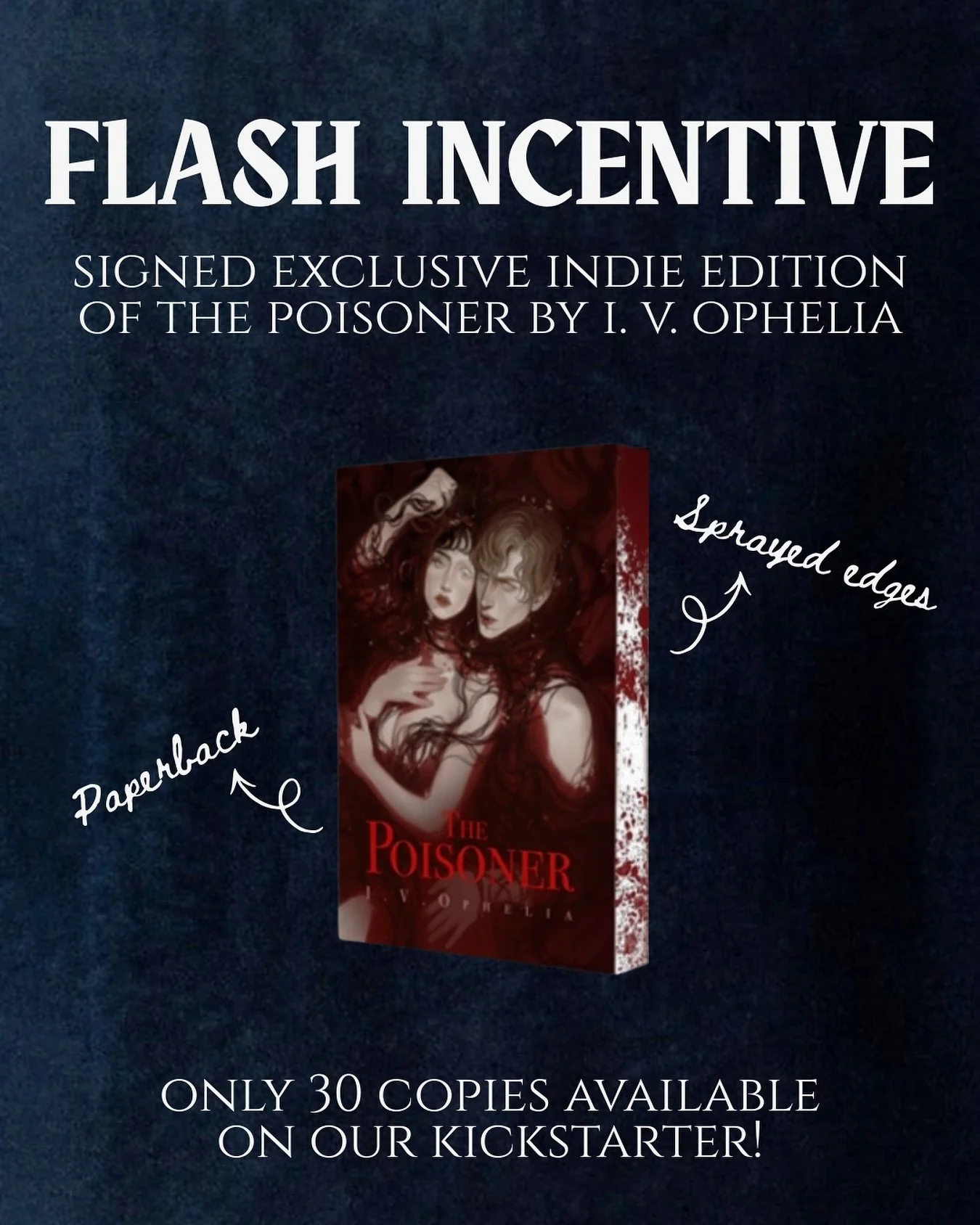 ✨FLASH INCENTIVE✨
.
We have 30 copies of I.V. Ophelia&rsquo;s indie exclusive Bloodbath edition of The Poisoner available as an incentive on our kickstarter! They are VERY rare and very limited to make sure to grab one before they&rsquo;re gone!
.
A 