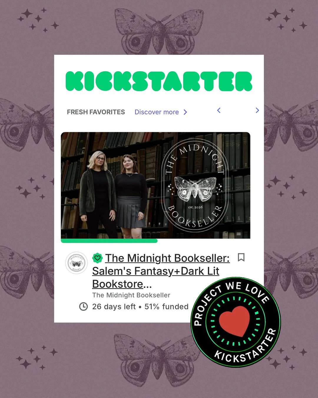 not only have we hit 50% of our total funding goal&mdash; but we&rsquo;ve also been selected as a &ldquo;Project We Love&rdquo; by @kickstarter and featured on the kickstarter home page! 
.
All of this is because of YOU showing up for us in such an i