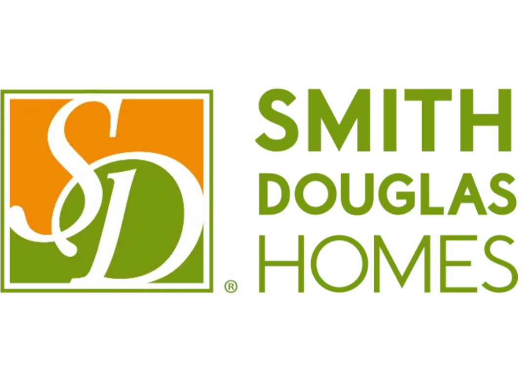 Logo of Smith Douglas Homes with the initials SD in a stylized design, featuring orange, green, and white colors, accompanied by the company name in green text.
