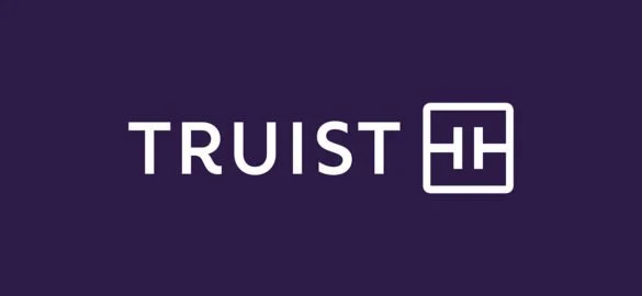 Truist bank logo with purple background and white text.