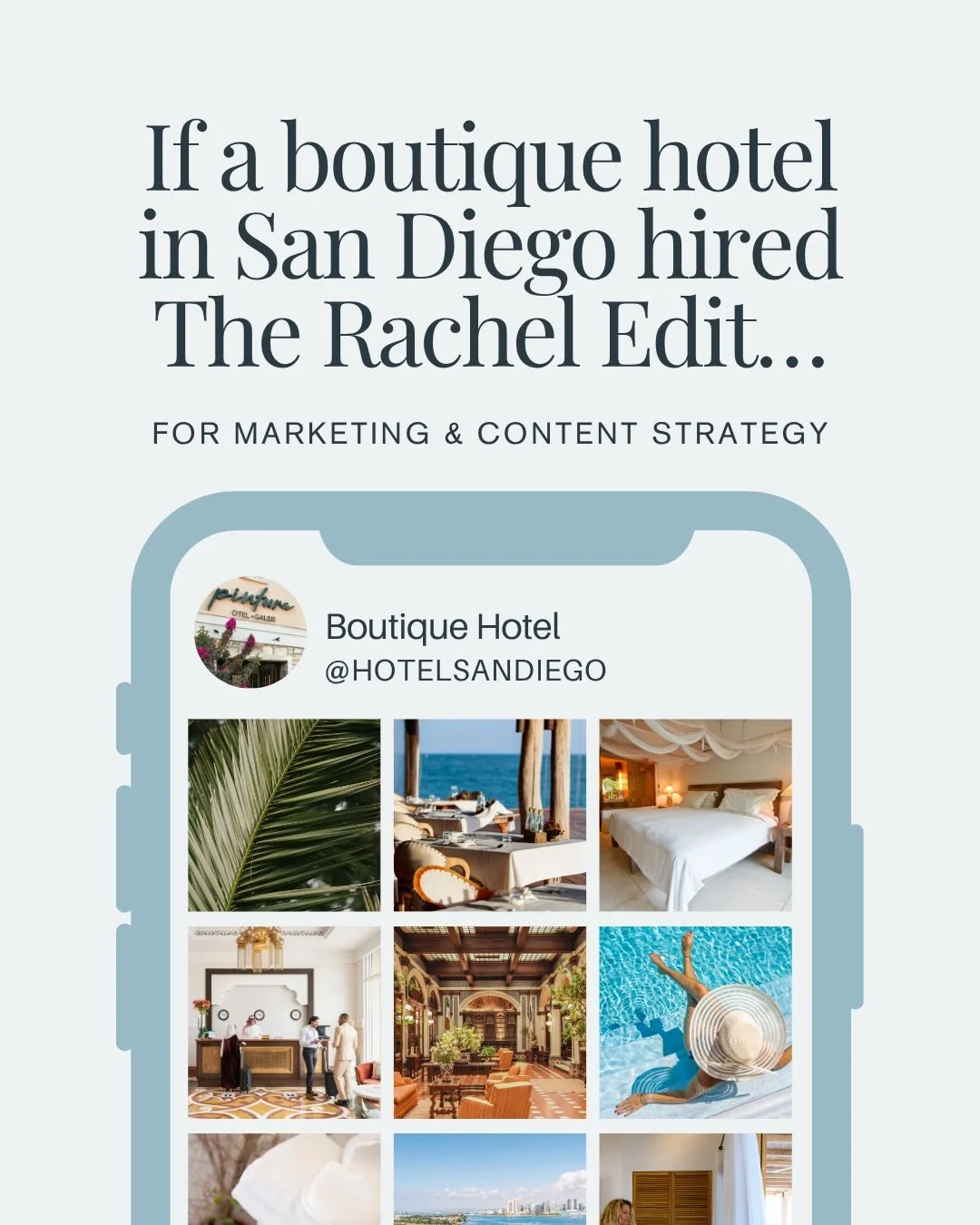 If a boutique hotel in San Diego came to us for social media strategy&hellip; this is where I&rsquo;d start.

The best hospitality brands sell an experience before someone even books. Through intentional storytelling, strong visual direction, and con