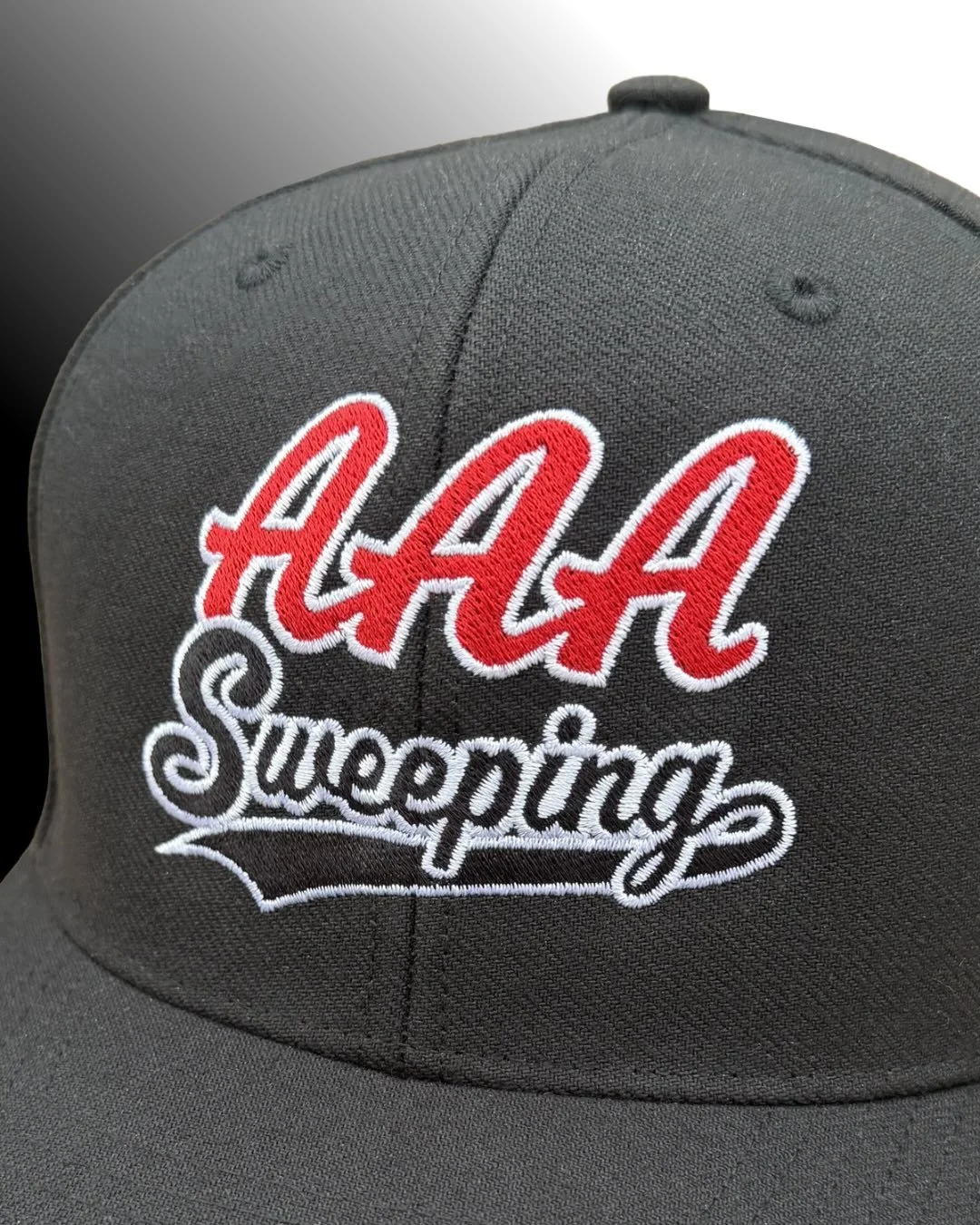 Custom design and embroidered caps for AAA Sweeping. 

#thirdkinddesign
