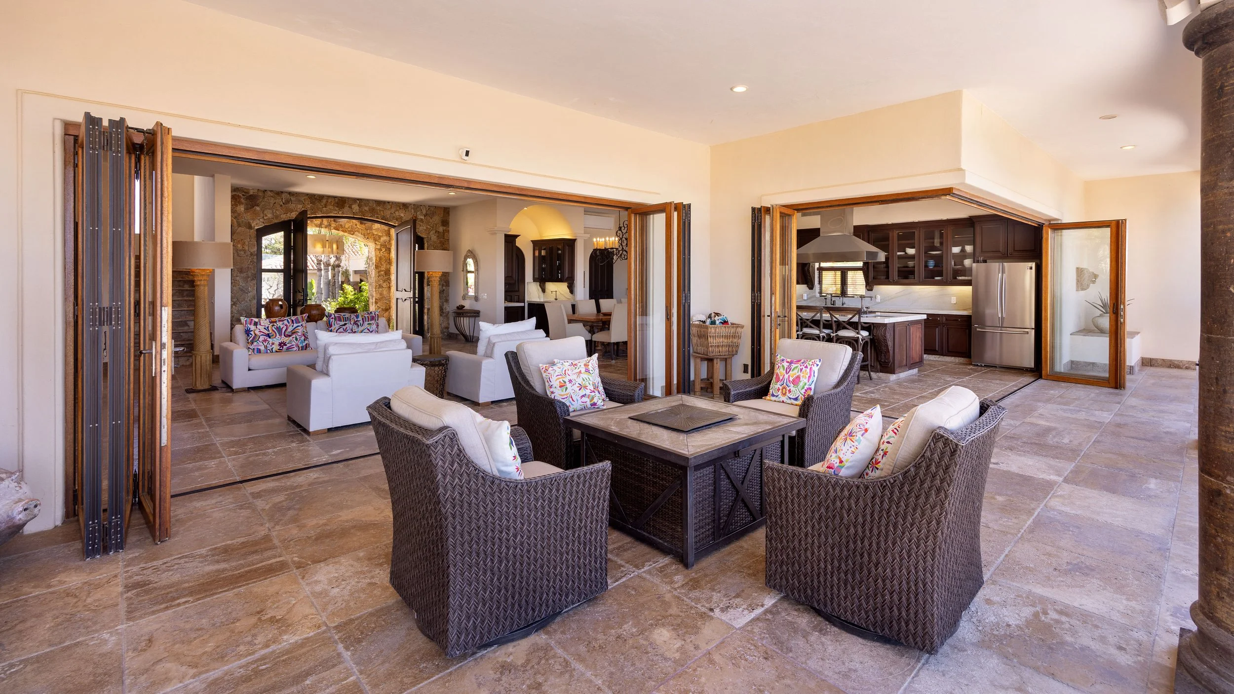 Oceanfront entertaining space in luxury Baja home