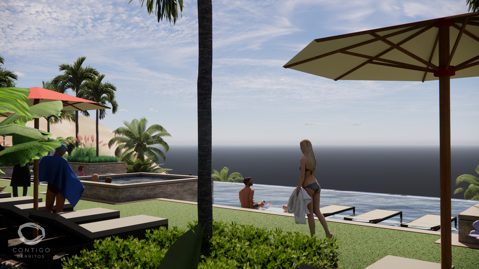 Oceanfront amenities at Contigo Cerritos