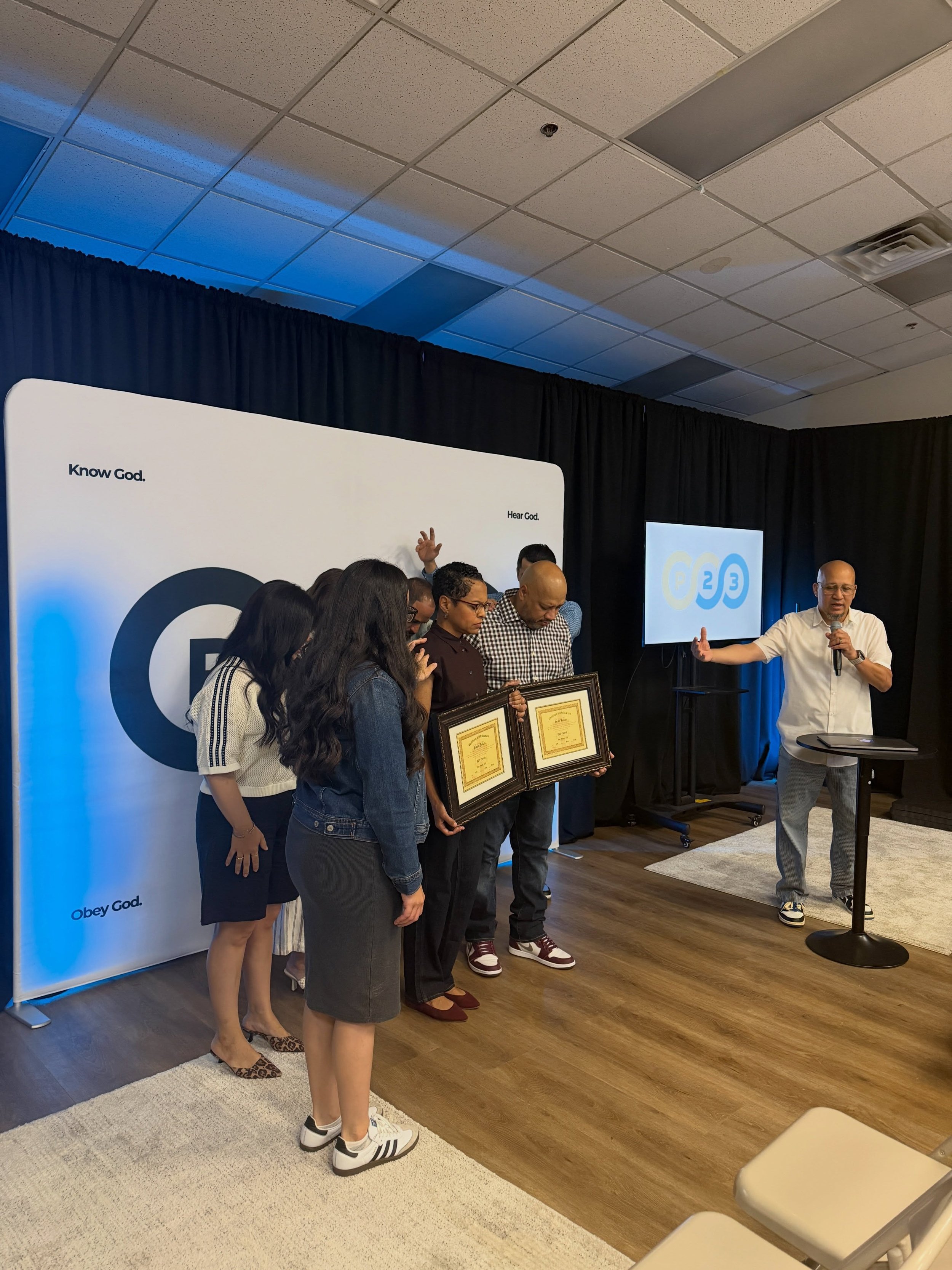 This past Sunday was so special 🫶🏽 

We had the honor of officially ordaining Scott and Jess as Pastors at P23!!! Pastors Scott and Jess, thank you for your leadership, sacrifice, anointing, and your &ldquo;YES&rdquo; to whatever God asks. Our P23 