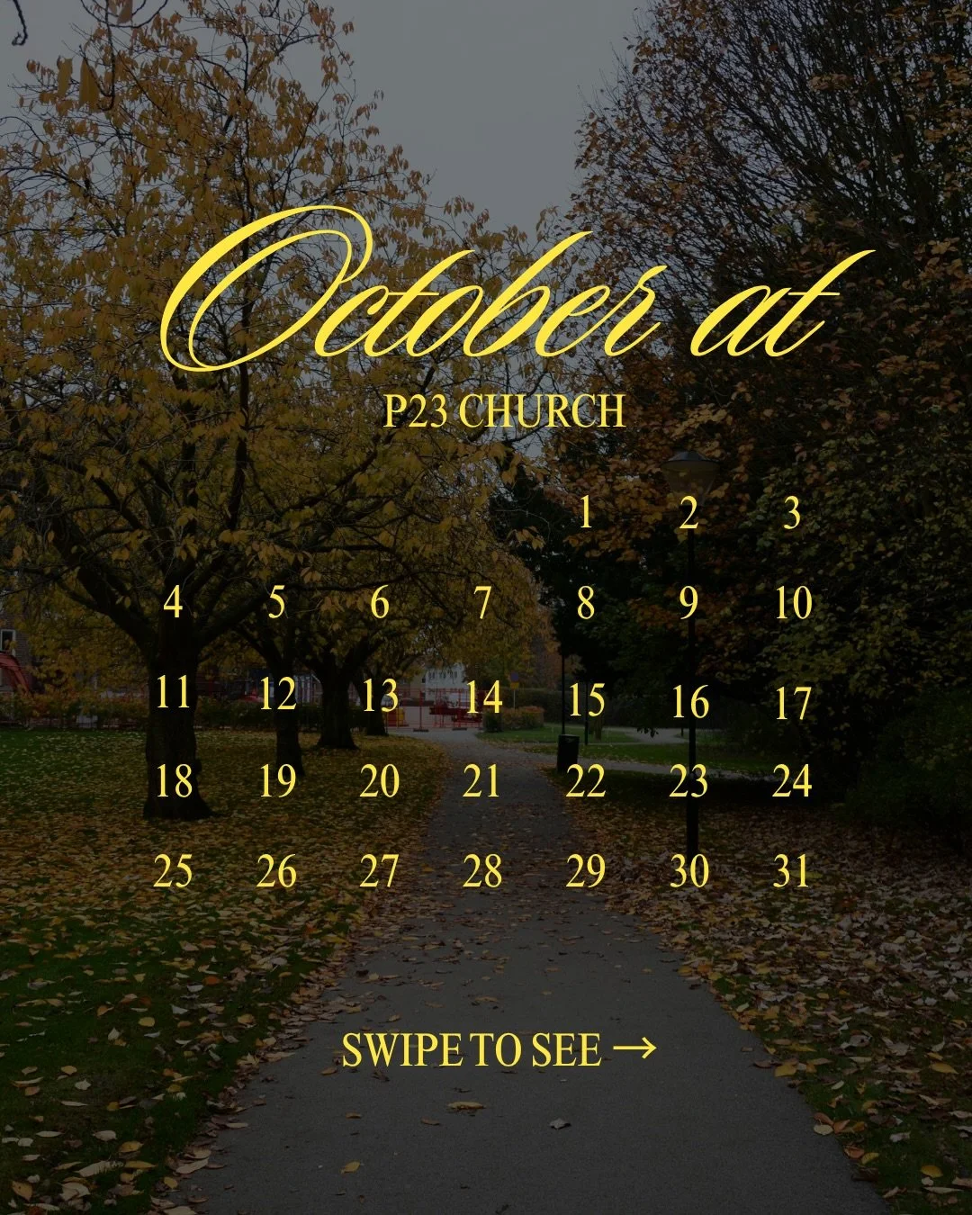 Mark your calendars for October 🍂🧡🗓️

We are praying, believing, &amp; expecting God to move powerfully throughout the month of October! Lots of amazing things happen and we cannot wait to see you there 🙌🏽