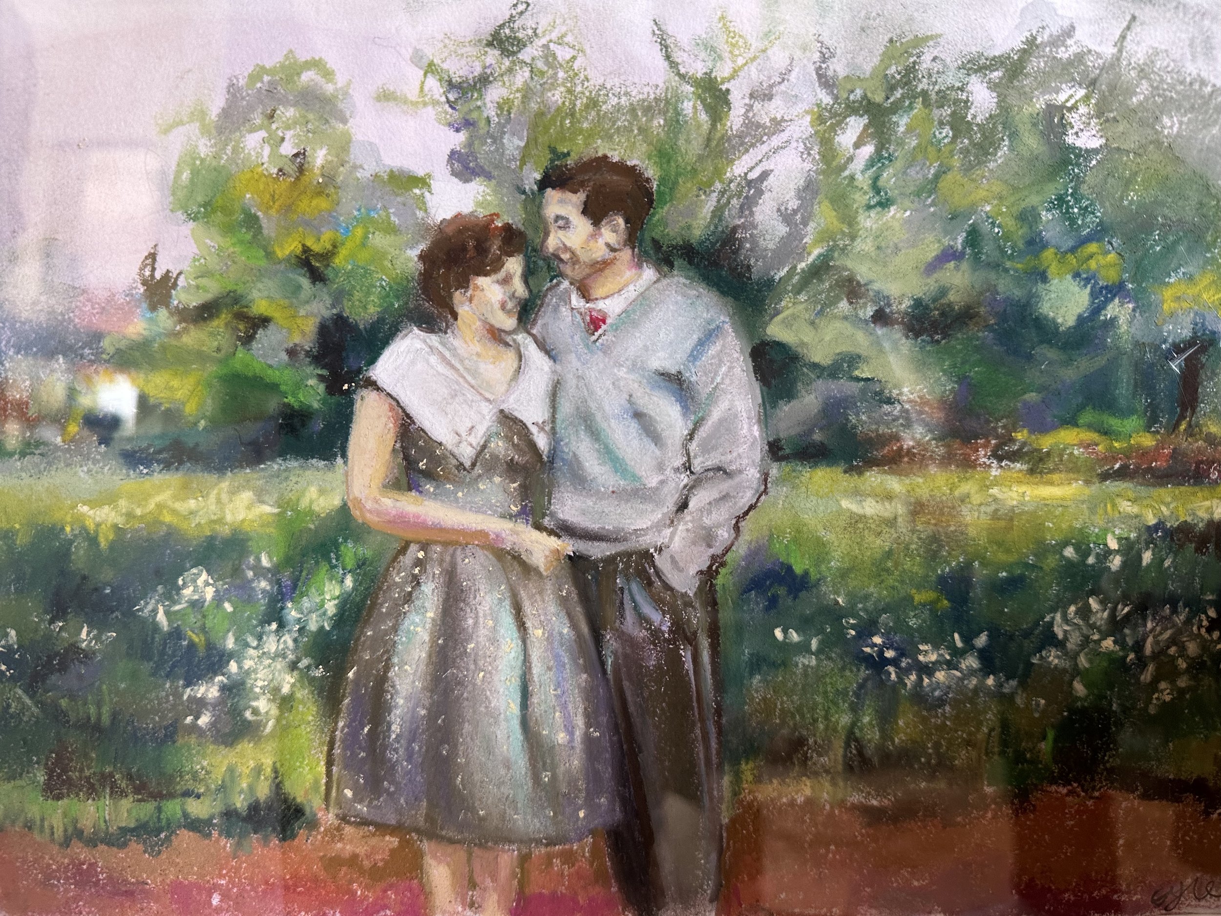 Always (2024) Watercolour and Oil Pastel. A4