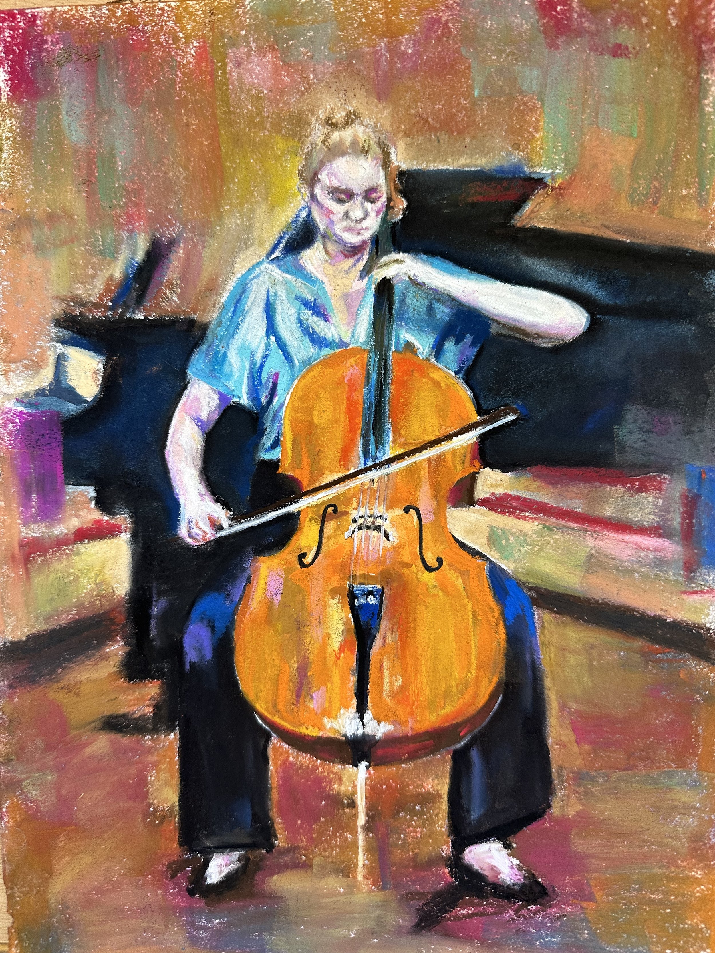 The Artist (2023) Gouache and Oil Pastel on Paper. A3