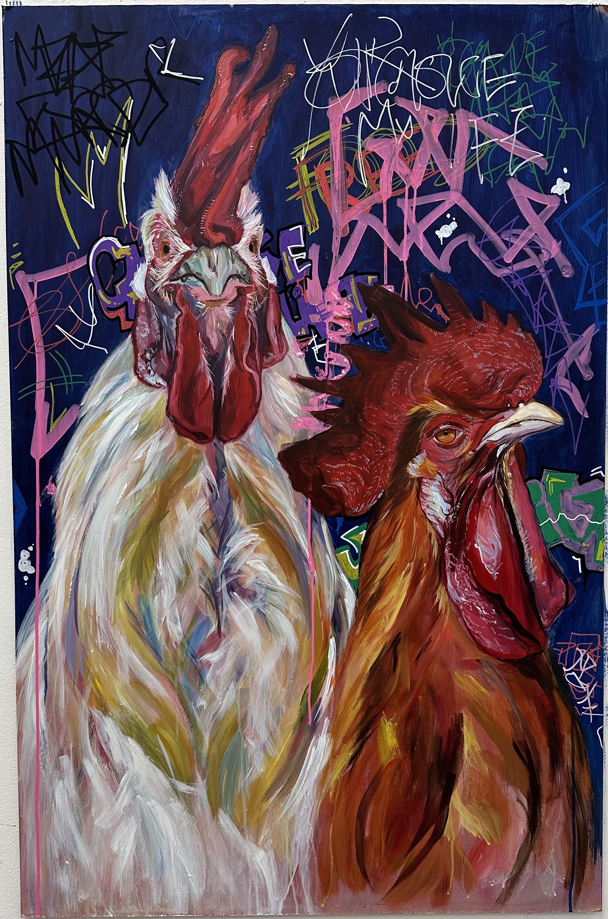 WHAT YOU LOOKING AT? (2024)
Mixed Media on Board. 121 x 79.6cm