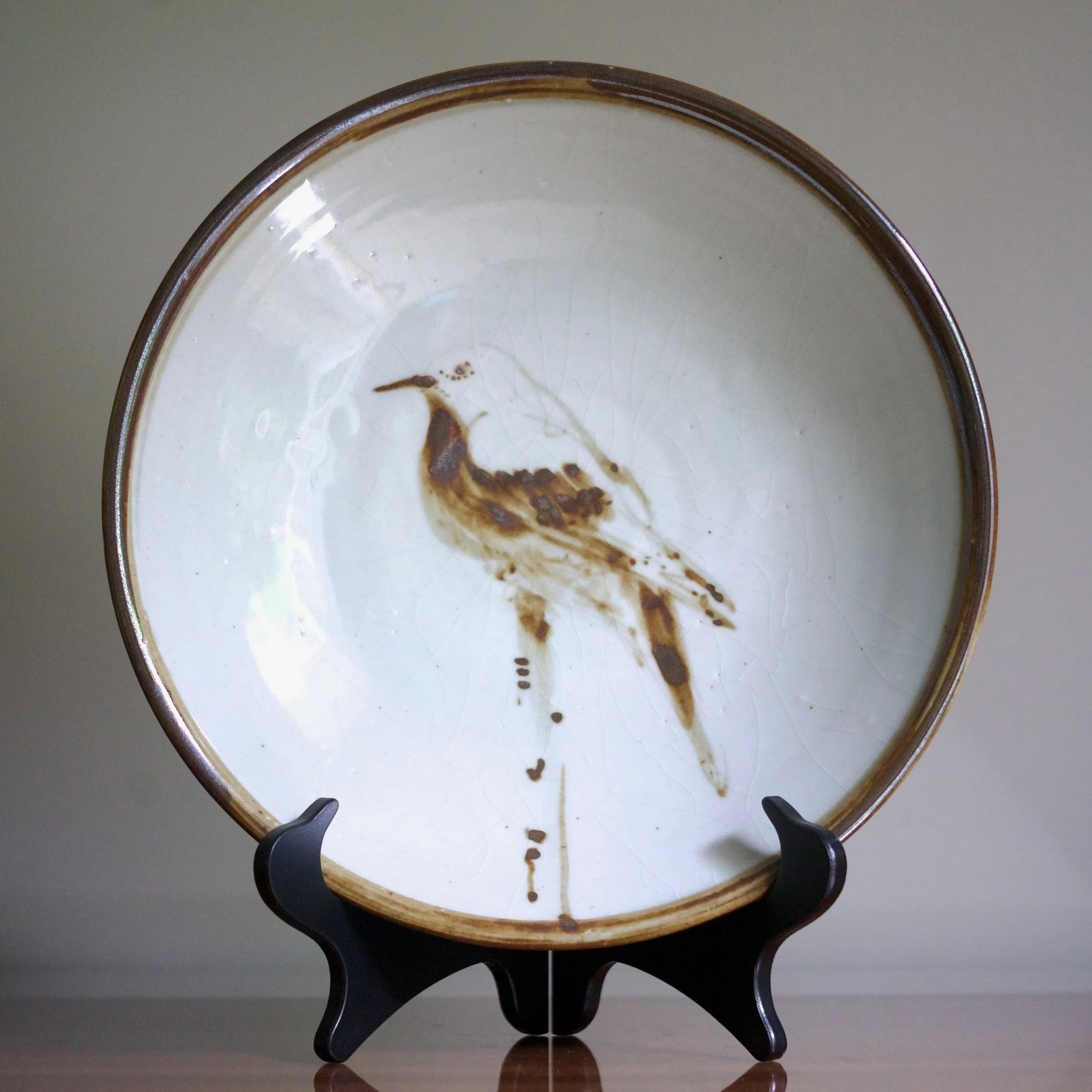 WAYNE NGAN LARGE BOWL WITH BIRD MOTIF