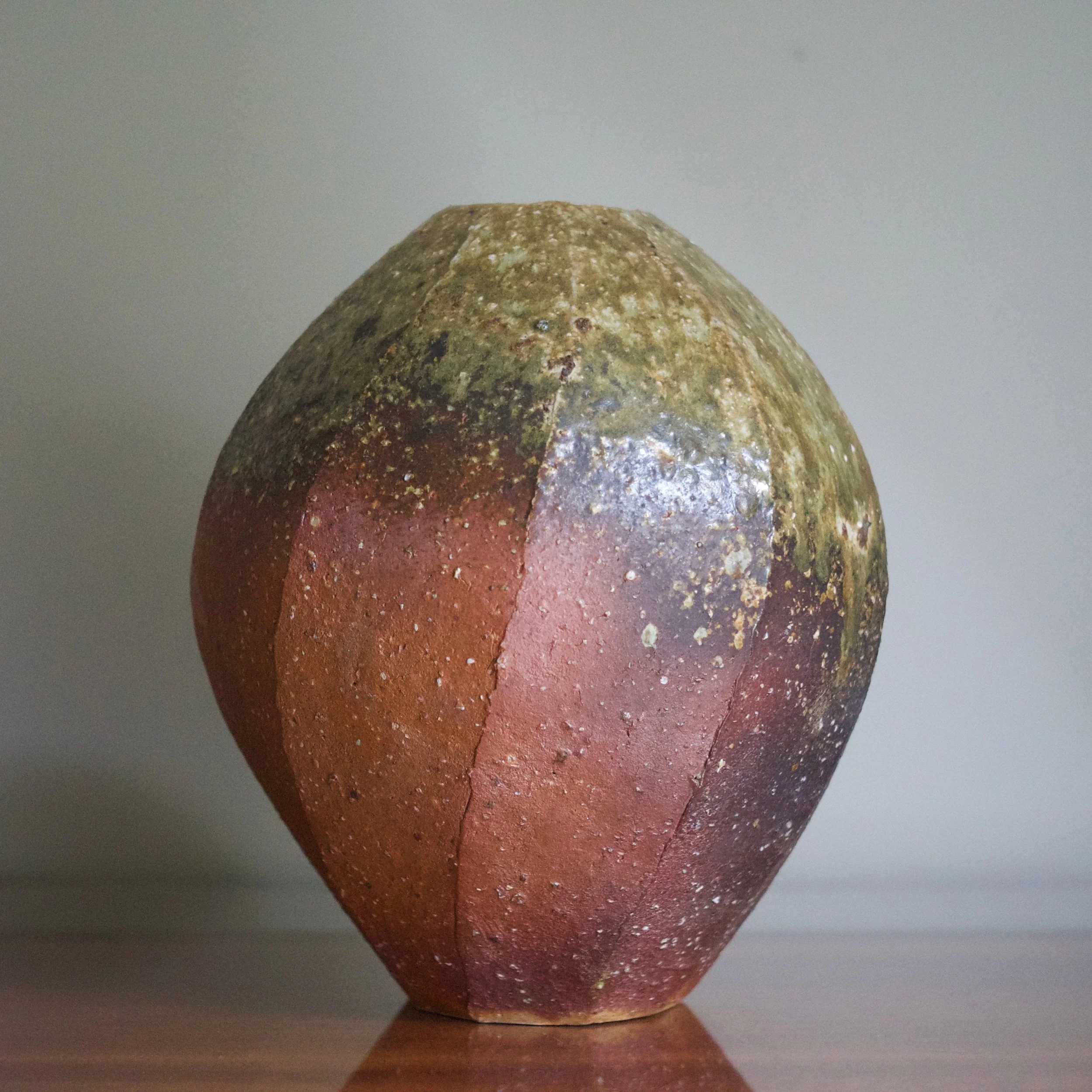 Tadashi Nishihata vase with kiln effects