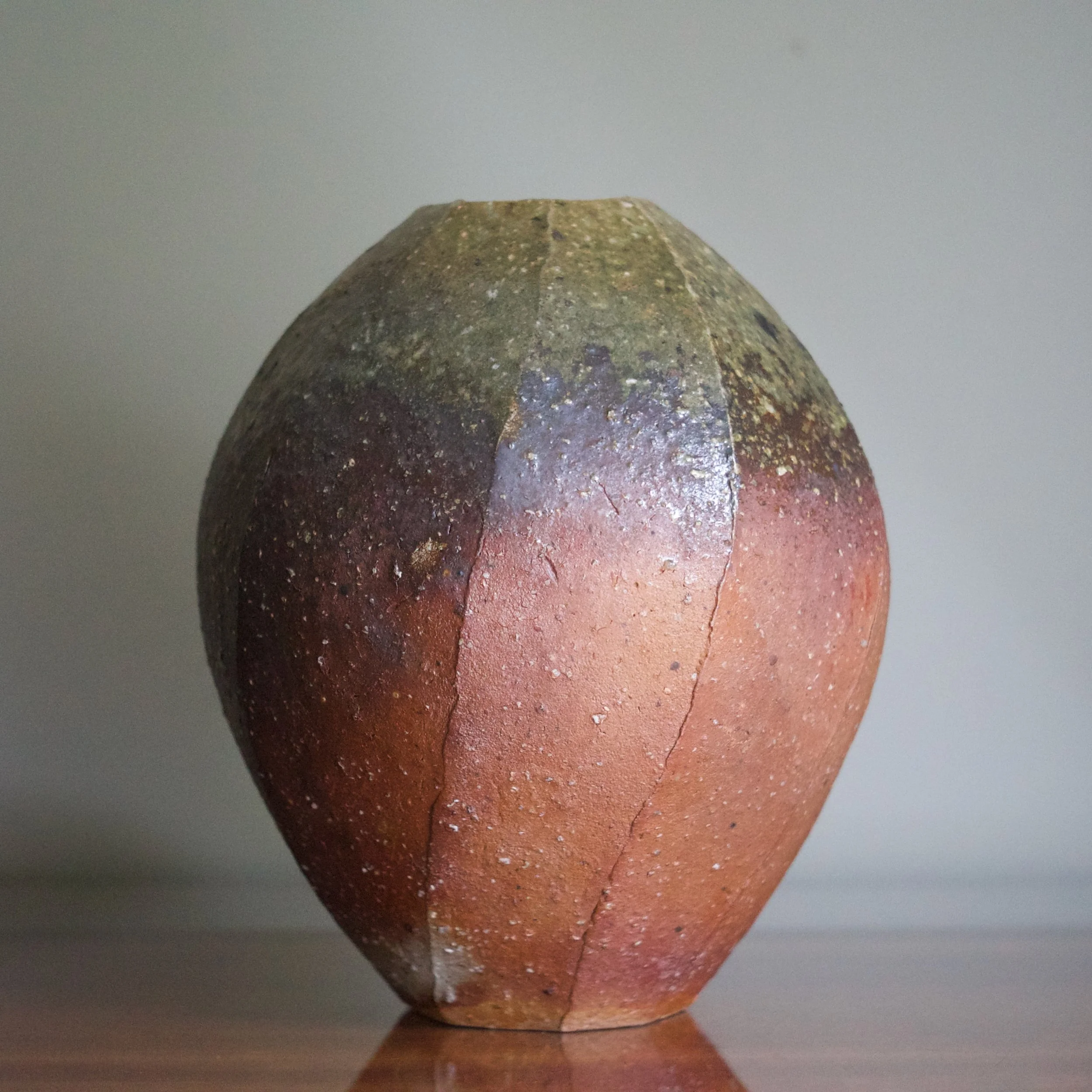 Tadashi Nishihata vase with kiln effects