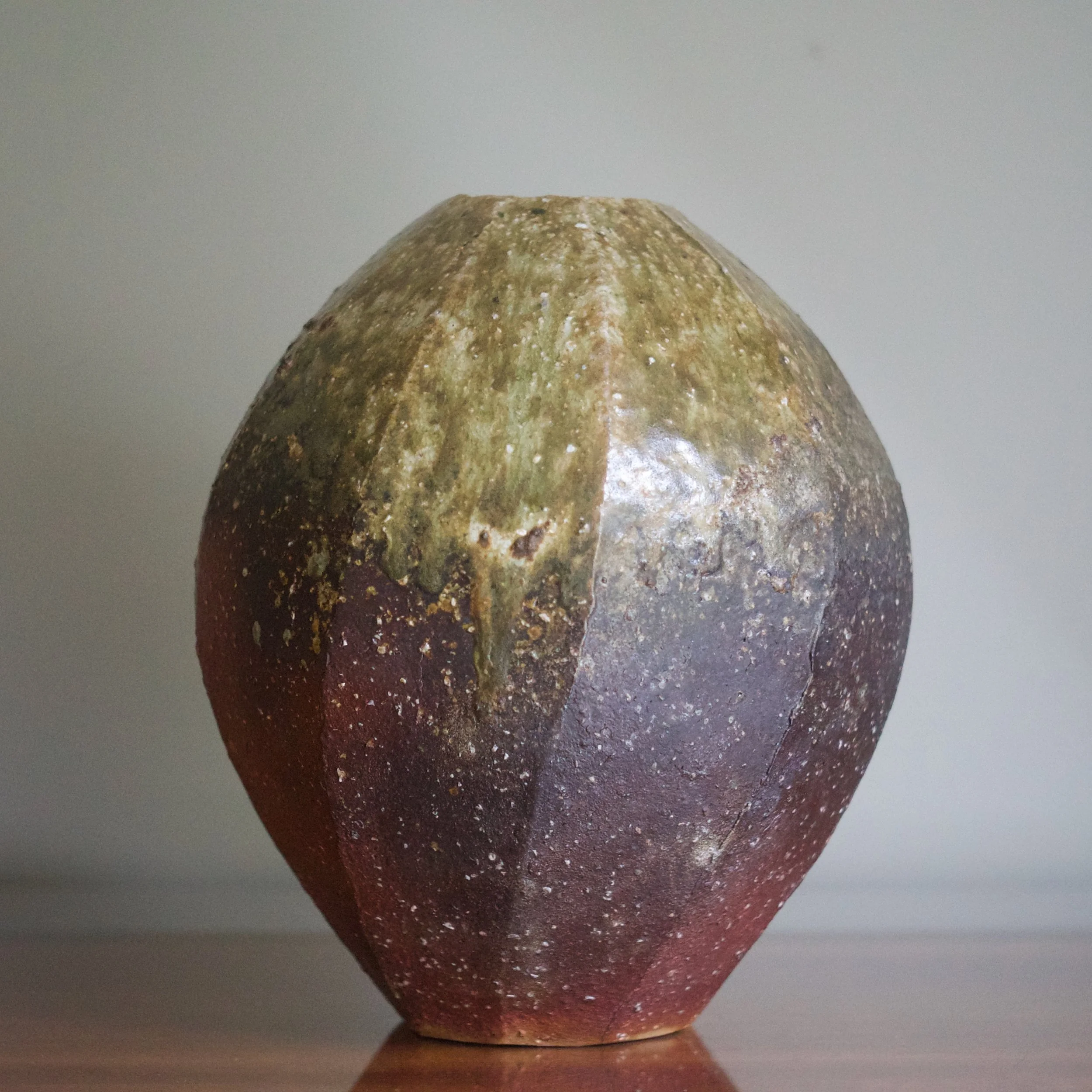 Tadashi Nishihata vase with kiln effects