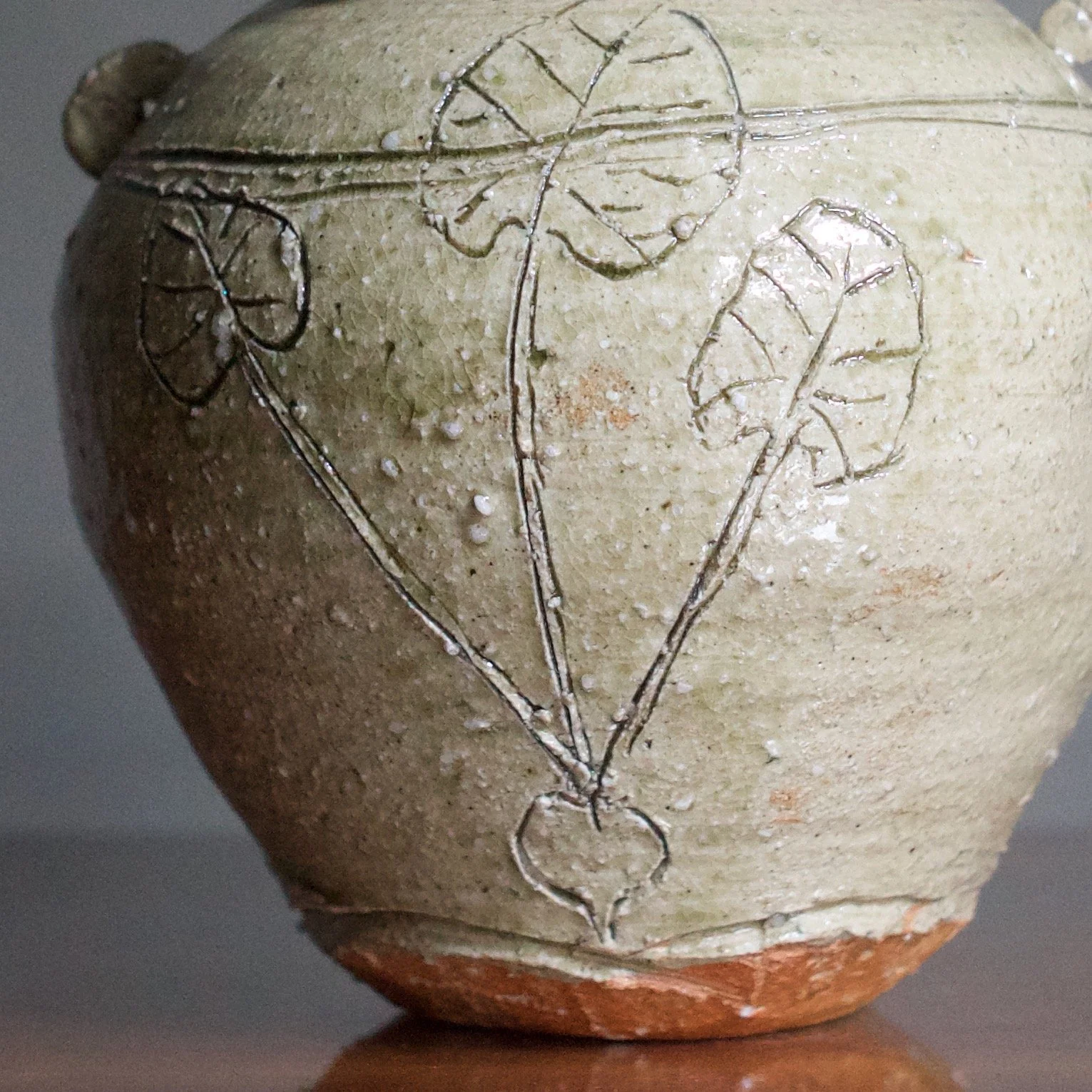 Glenn Lewis ash-glazed lugged jar