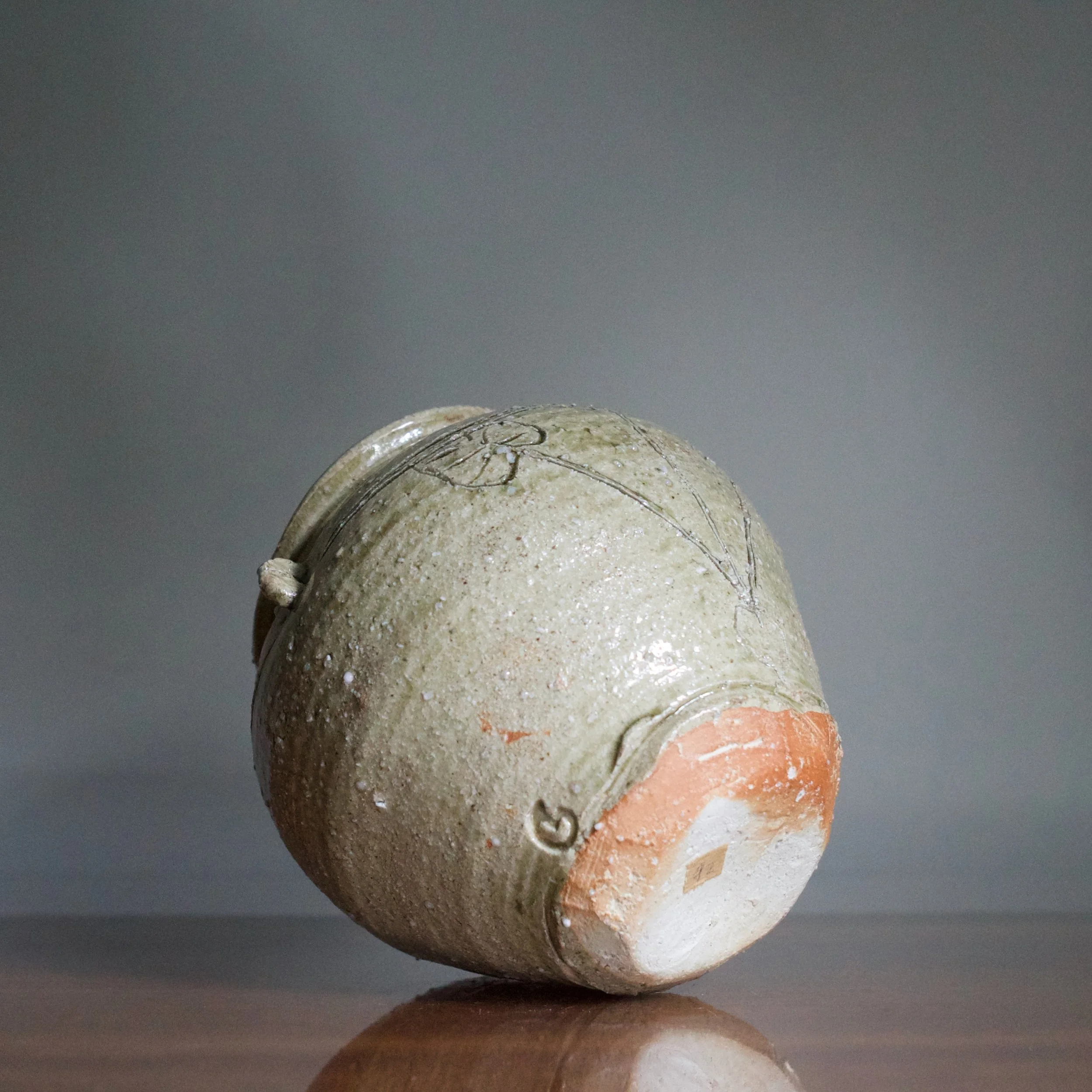 Glenn Lewis ash-glazed lugged jar