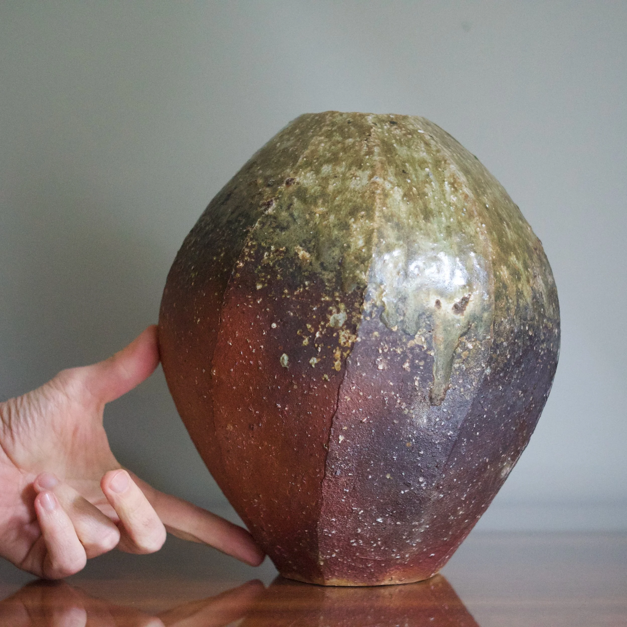 Tadashi Nishihata vase with kiln effects