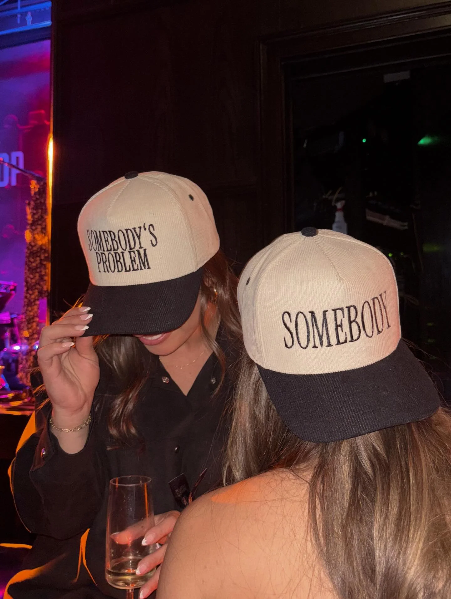 Somebody&rsquo;s Problem 🤍 + Somebody

the duo you didn&rsquo;t know you needed😉

perfect for you + your person, girls night, concerts, or just all summer

available in corduroy or classic trucker
message me or shop online to grab yours 🫶🏼

#kait