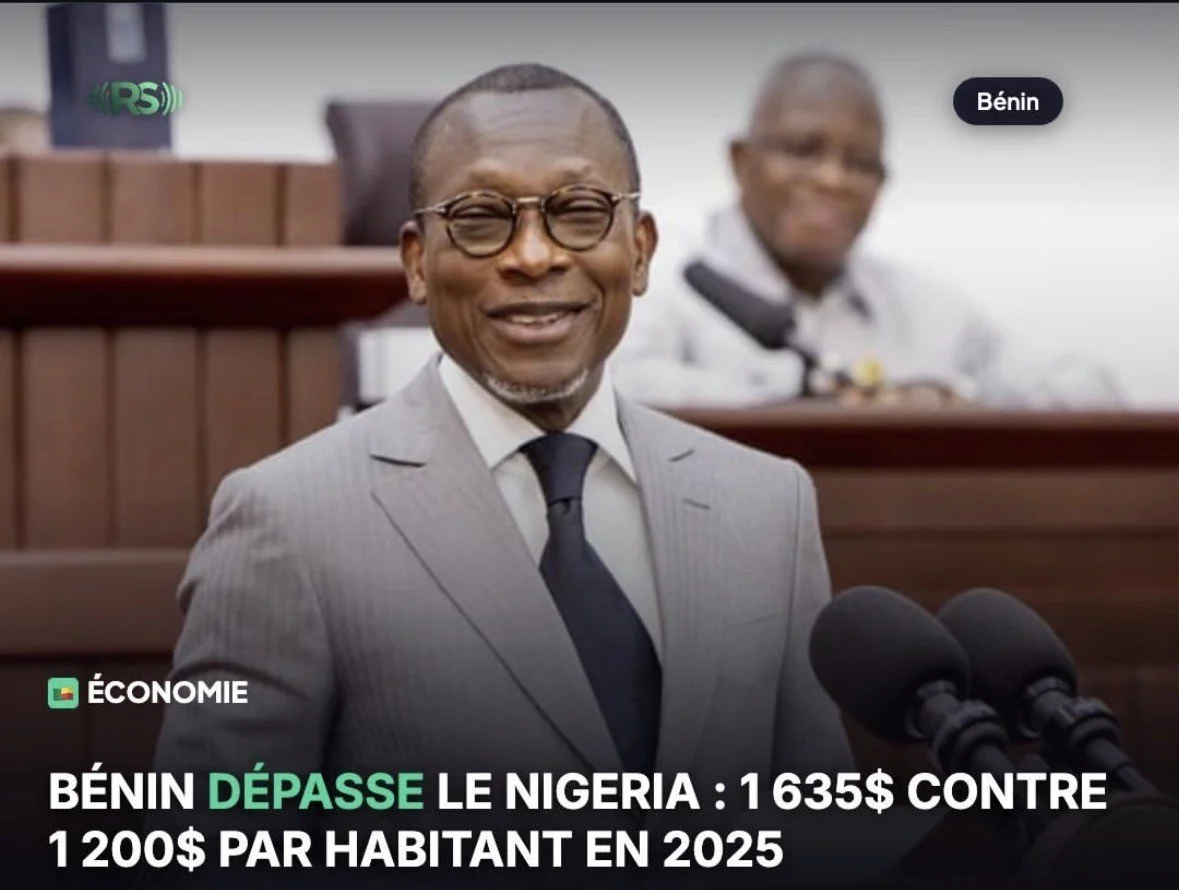 Le Bénin, dépasse le Nigéria : 1635$ contre 1200$ en 2025