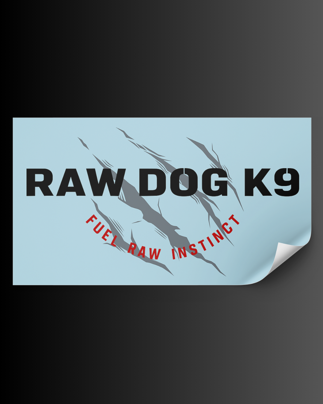 Raw Dog Rectangle Sticker