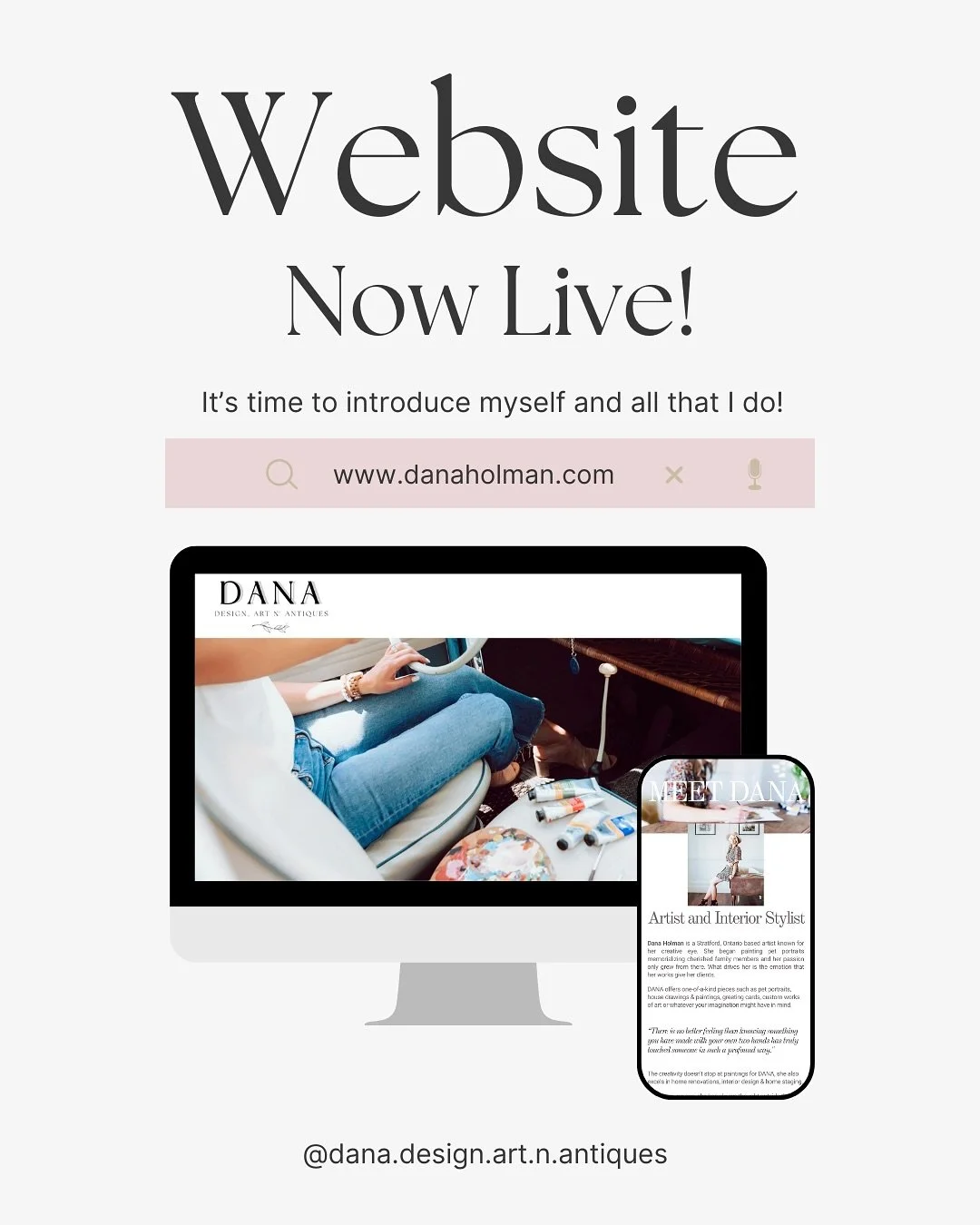 After 3 Years of setting a goal to create a website, it has finally been achieved ✔️ 🙏

www.danaholman.com

View my full Art &amp; Design portfolio at the website above.

I am so proud to see all my work in one spot.