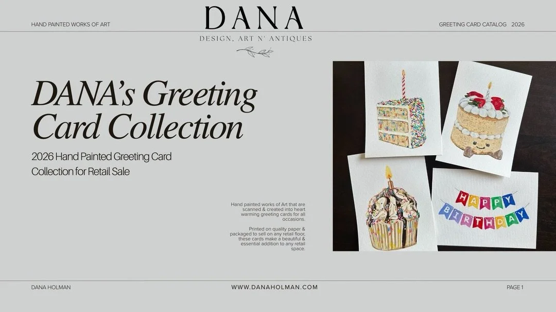 2026 Greeting Card Collection (so far)!
I am so proud to offer a variety of fun &amp; charming cards for any occasion. 
If you are interested in purchasing individual cards, please send me a message.
If you are a retail space &amp; feel like this is 