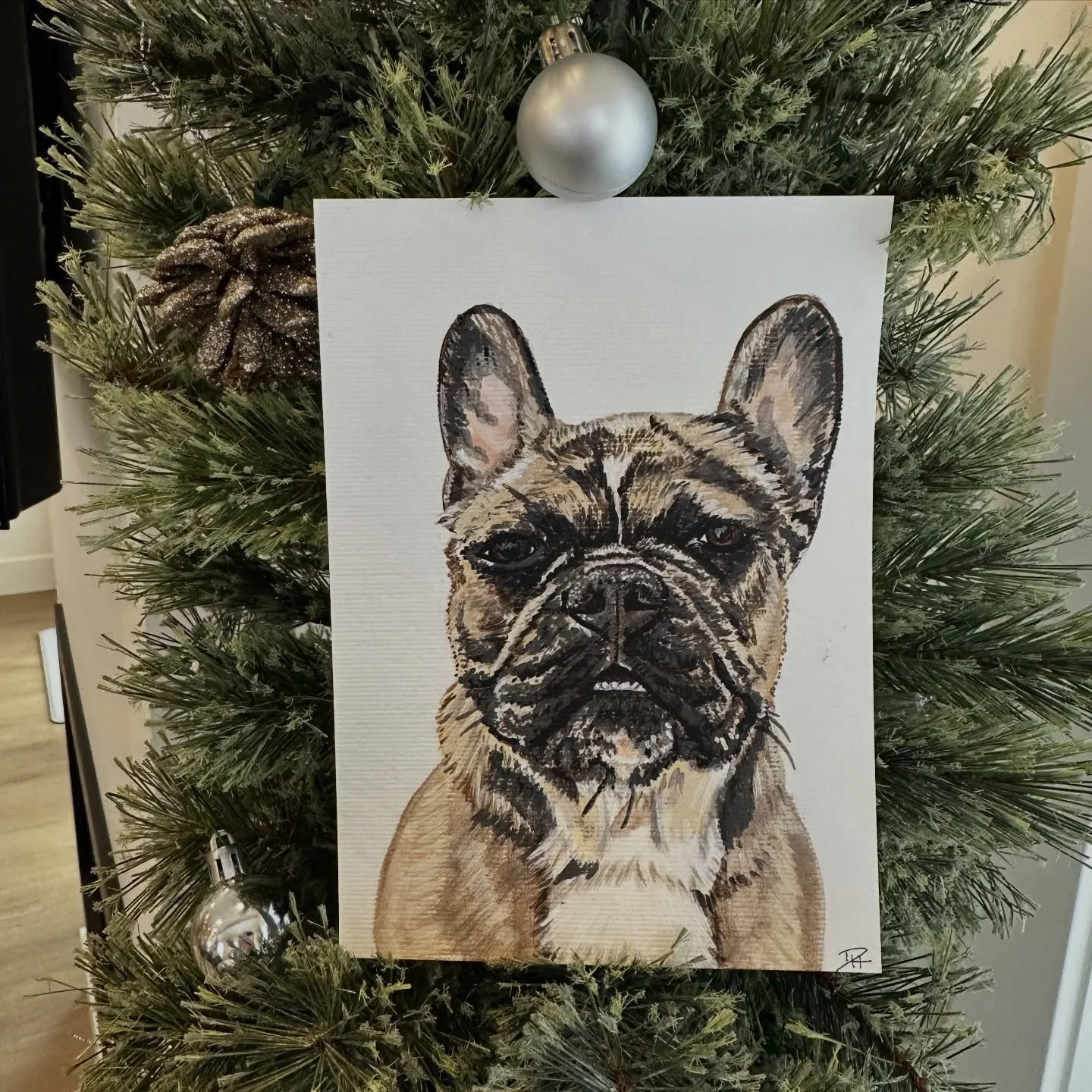 It always feels good to be able to share Christmas commissions! 
#frenchbulldog #frenchie #art #stratfordontario #painting