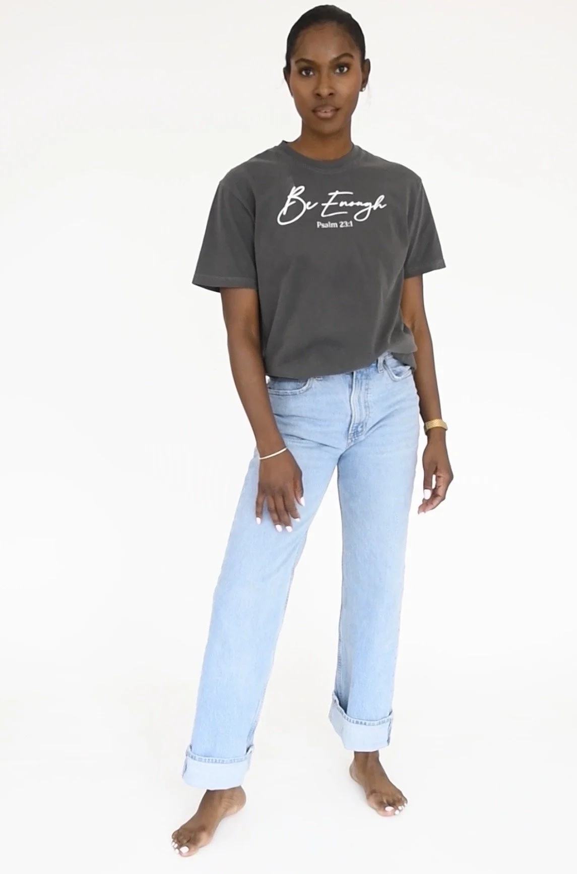 Be Enough Tee - Charcol