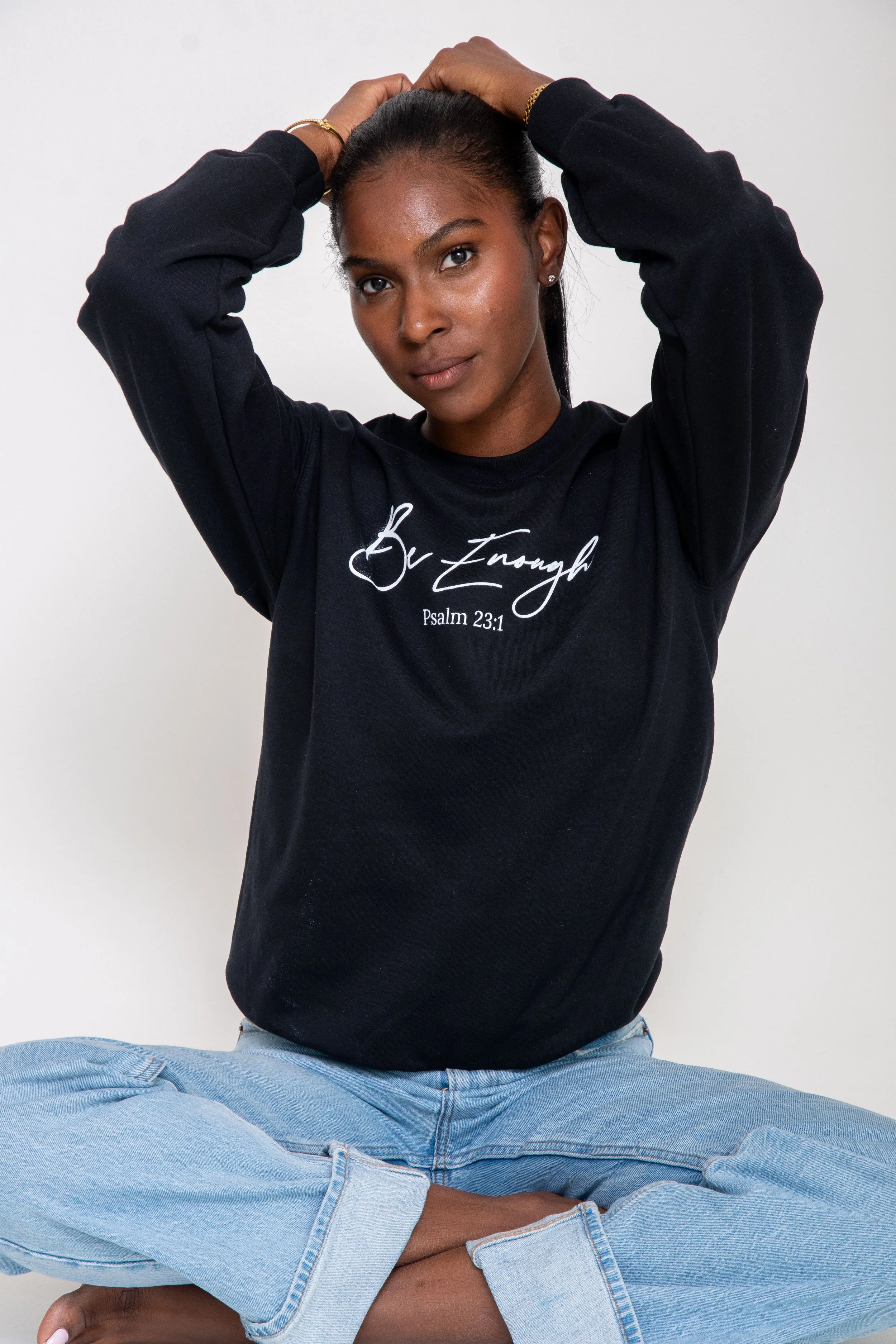 Be Enough Crewneck Sweatshirt - Black