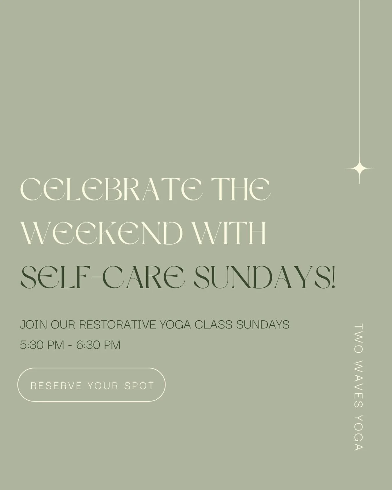 ✨ Join us this Sunday for rest and renewal.
#RestorativeYoga #SelfCareSunday #SebastopolYoga #TwoWavesYoga #SonomaCountyYoga #SebastopolWellness #EveningYoga #GentleYoga #RelaxAndRestore #YogaCommunity #MindBodyBalance #sebastopol #YogaForEveryone #N