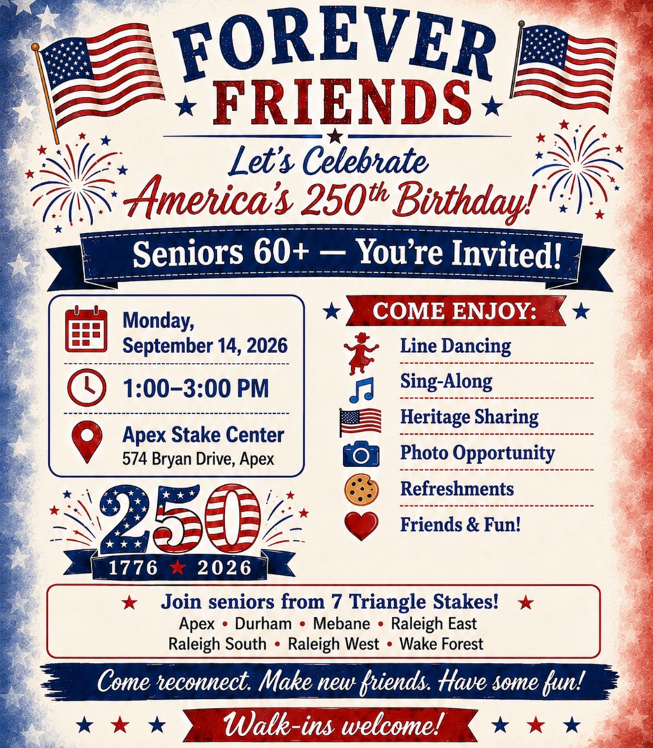 Celebrate America’s 250th Birthday with Forever Friends!
