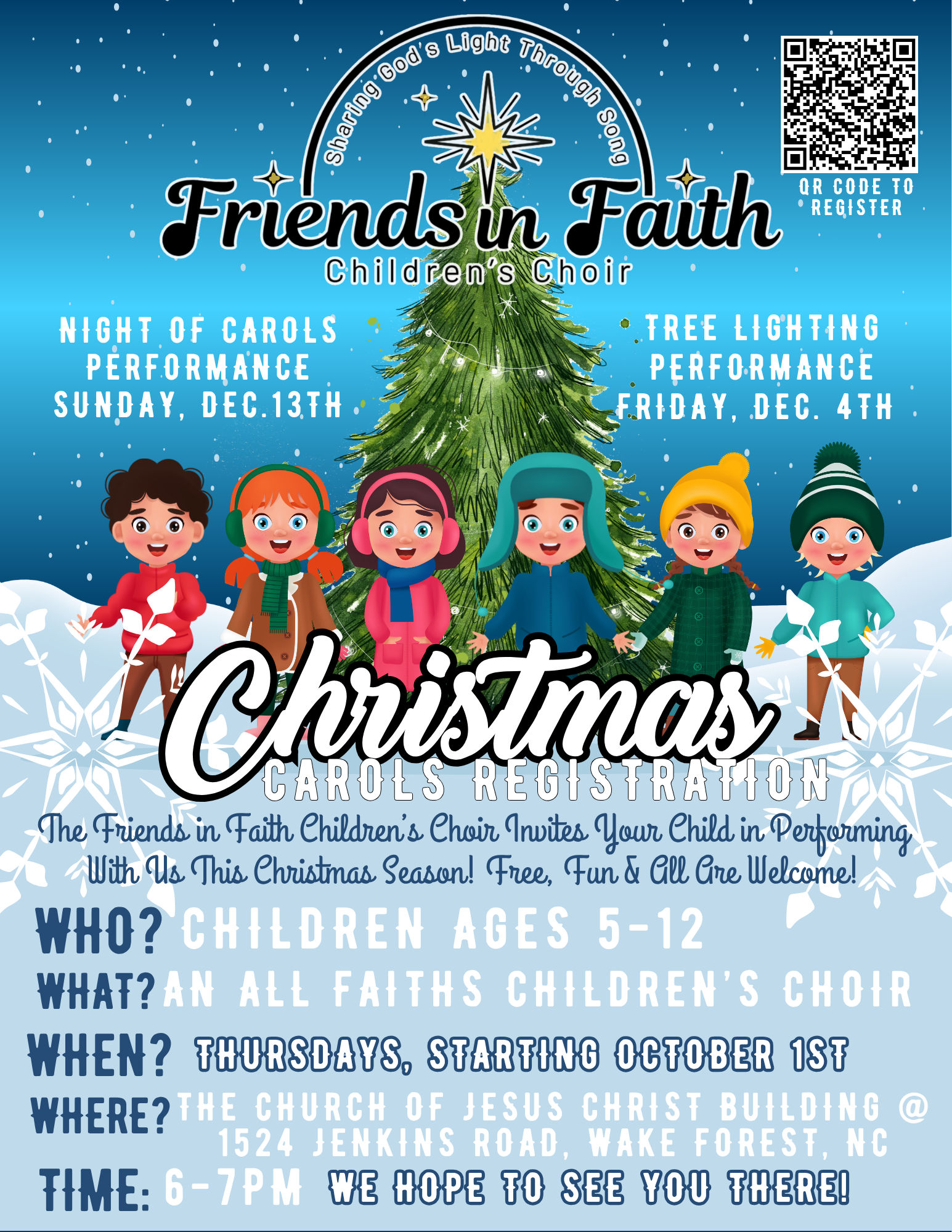 Share the Joy of Music This Season: Join the Friends in Faith Children’s Choir!