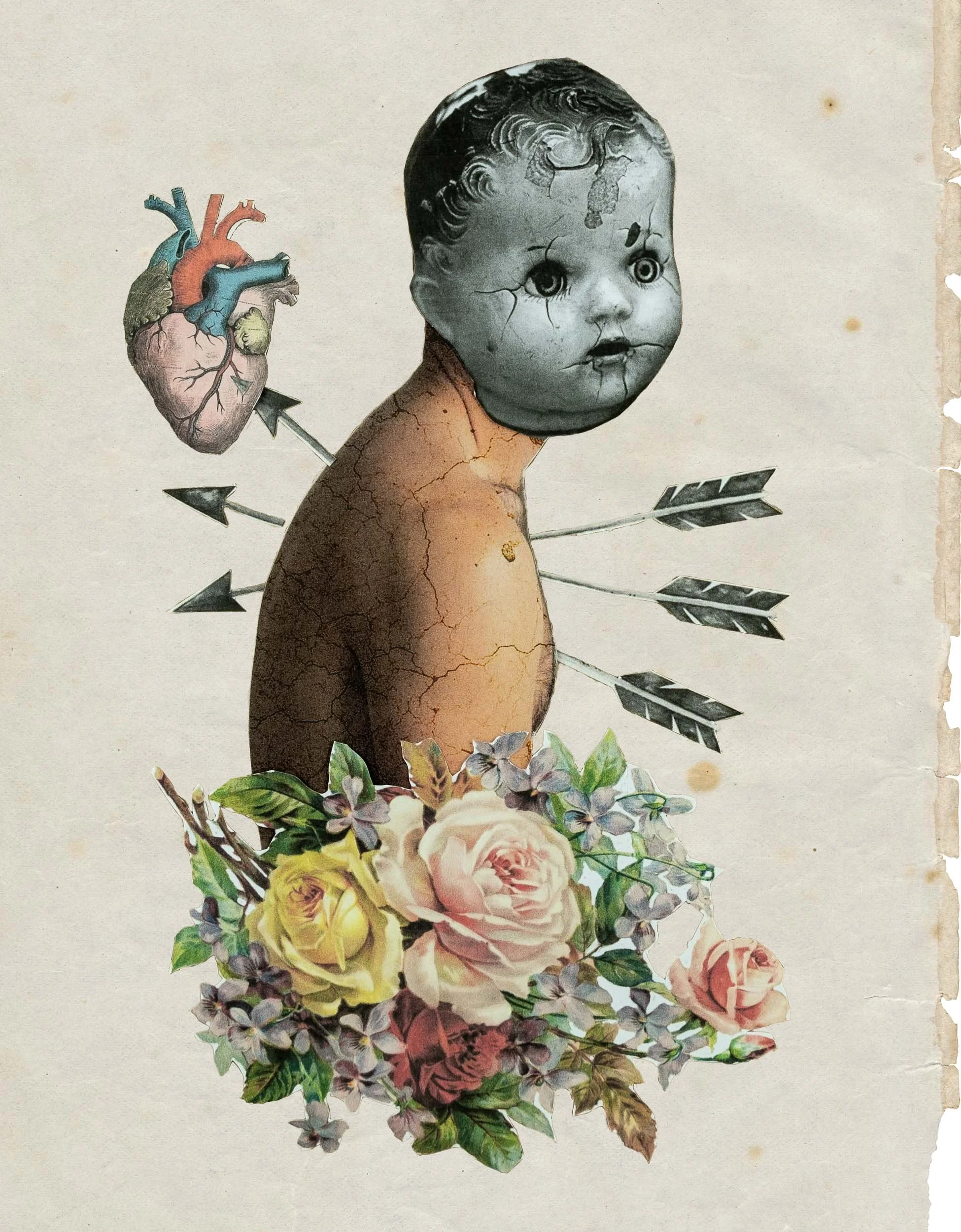 Sensitive - '18 analog & digital collage