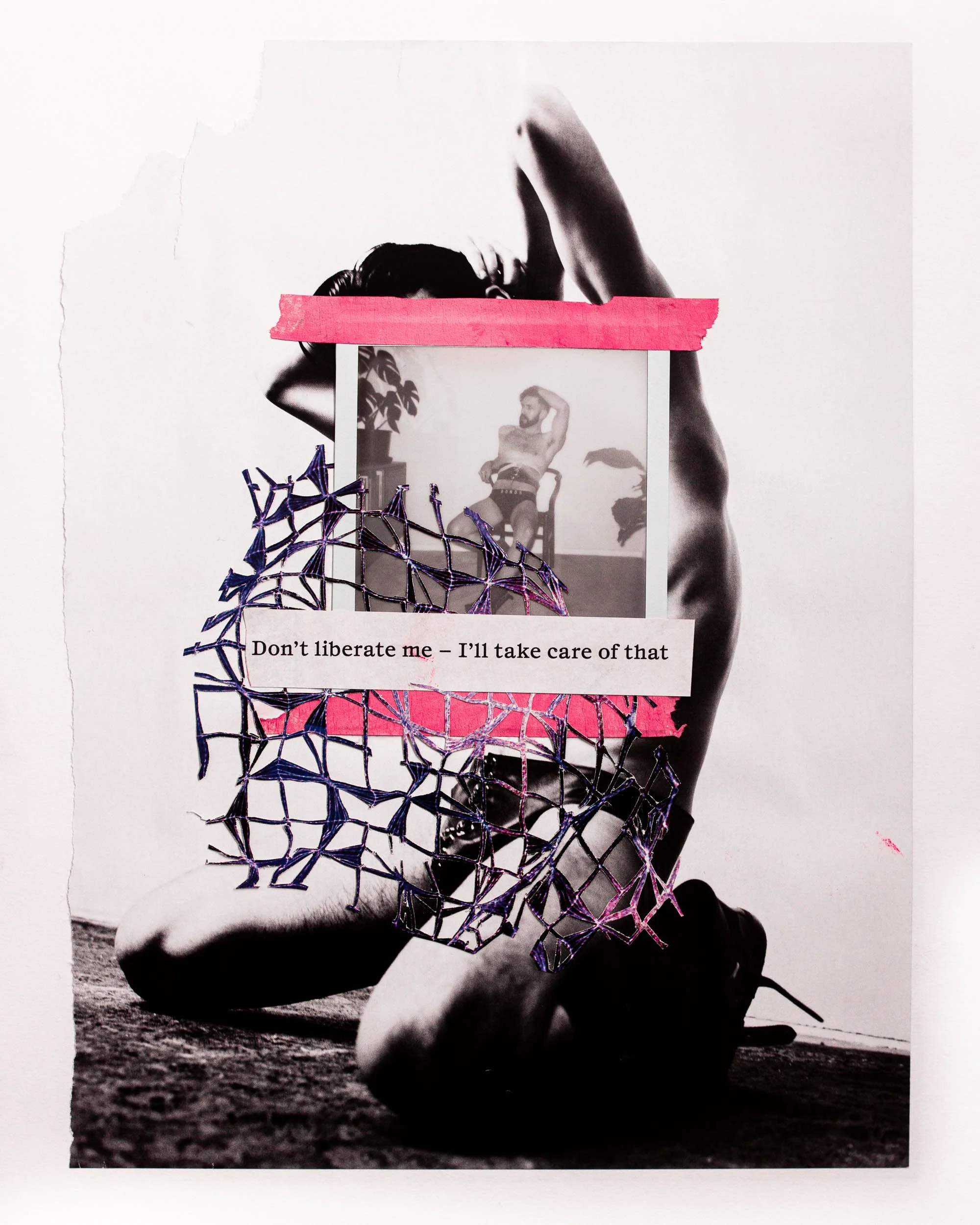 Untitled - '23 analog collage with polaroid