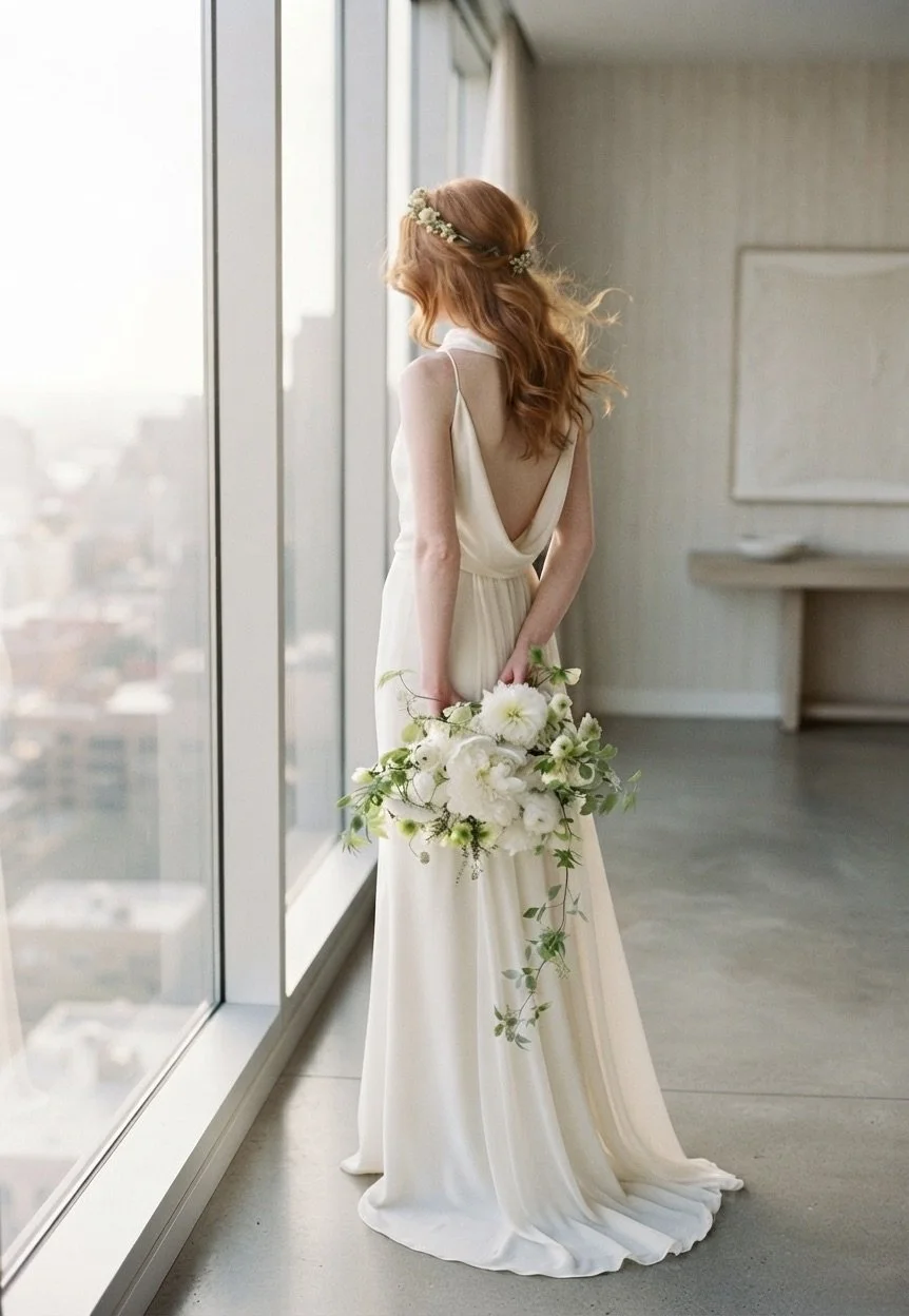 Bride with florals