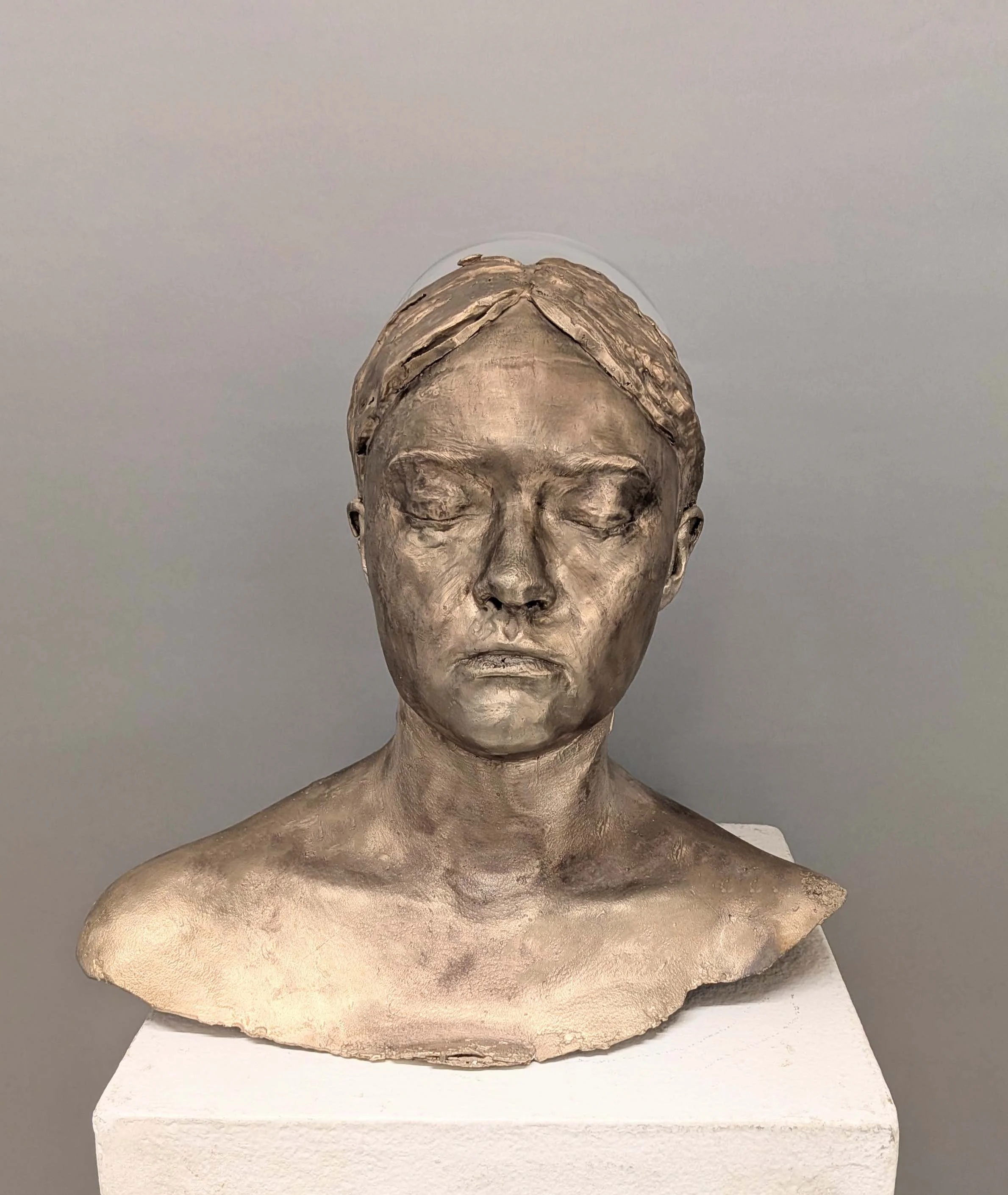 The Sister, Mixed Media (Bronze, Mummified bird encased in glass globe)