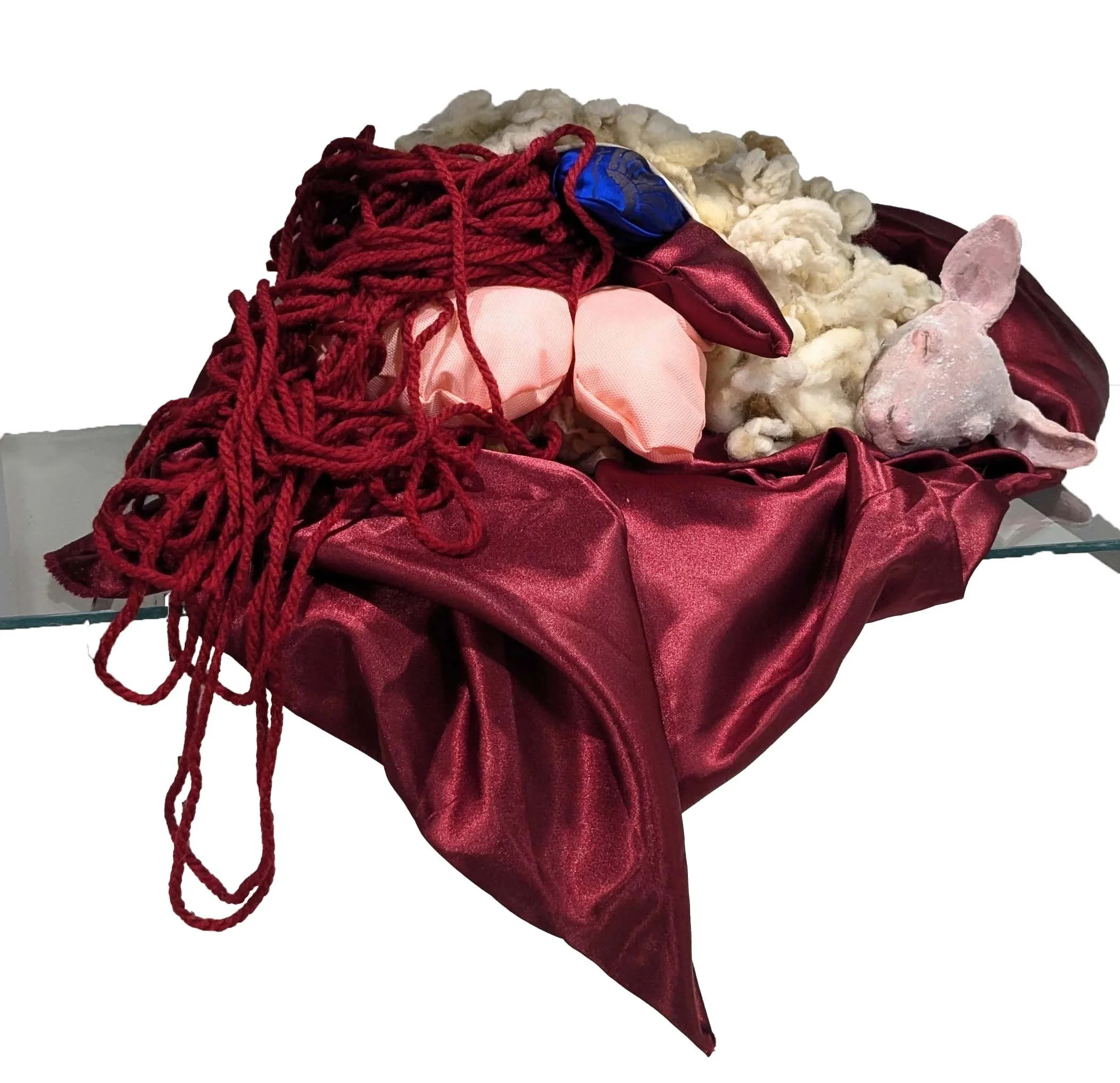 The Infant, Soft Sculpture (Sheep's wool, silk, yarn)