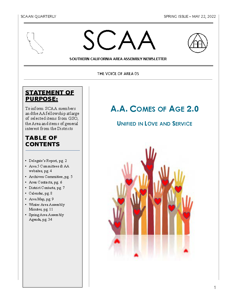 Spring 2022 SCAAN Cover