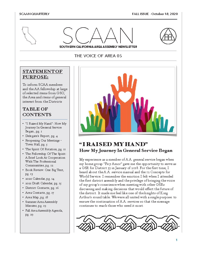 Fall 2020 SCAAN Cover