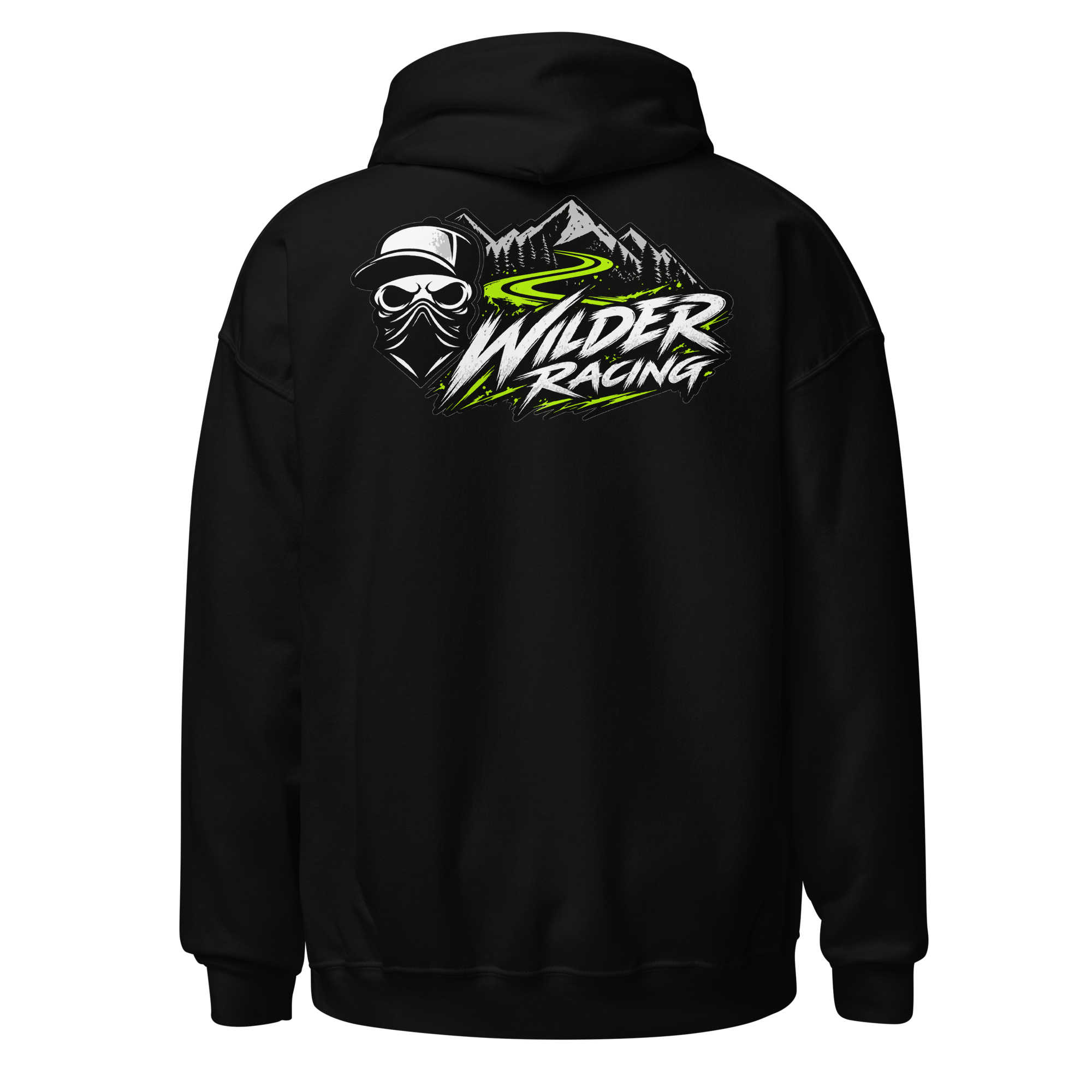 Wilder Racing Skull & Mountain Hoodie, black, back