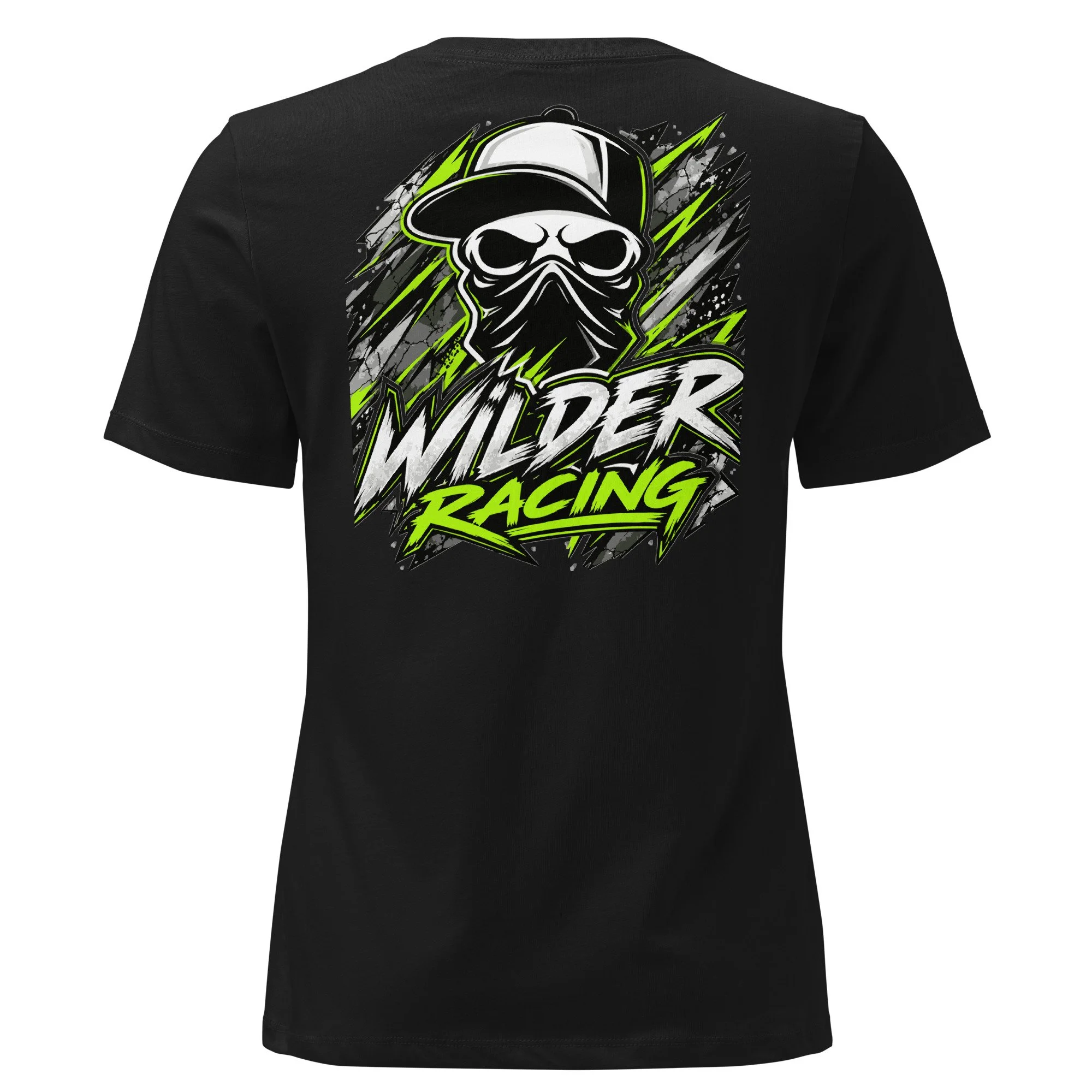 Wilder Racing Women's Skull Logo T-Shirt, black, back