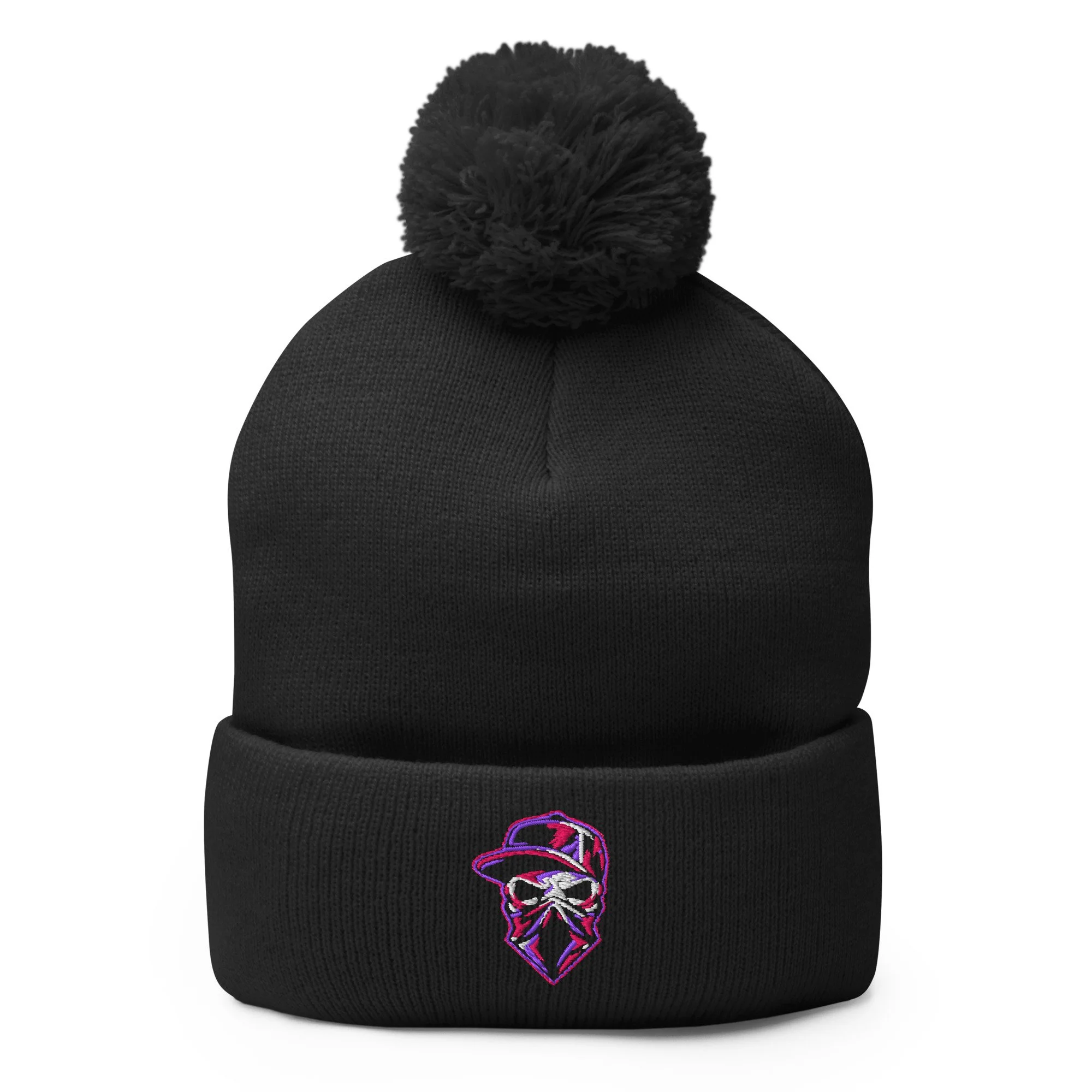 Wilder Racing Women's Bandana Skull Pom Beanie
